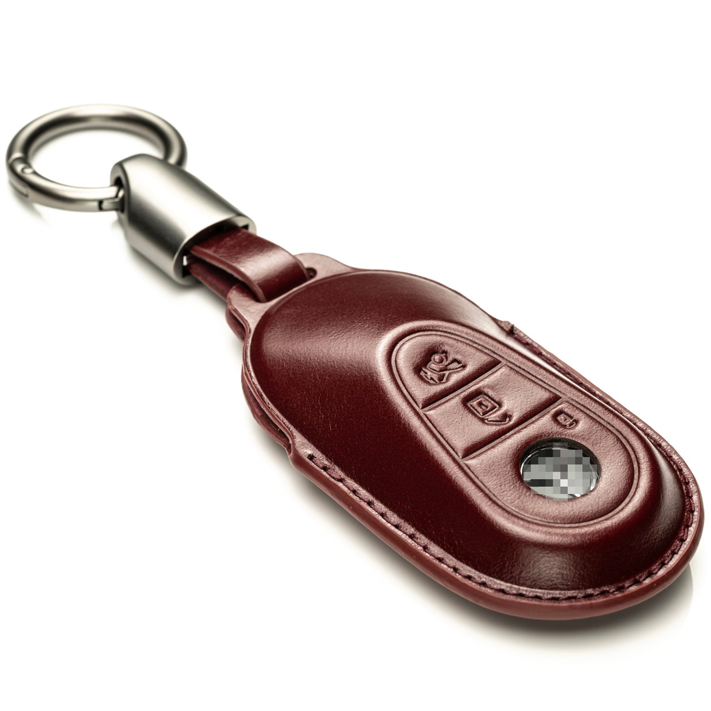 Vitodeco Superior 3D Leather Key Fob Case Compatible for Mercedes-Benz C-Class, S-Class, GLC, EQB SUV, EQS Sedan, EQS SUV, EQE Sedan, EQE SUV 2023-2025, 3-Button