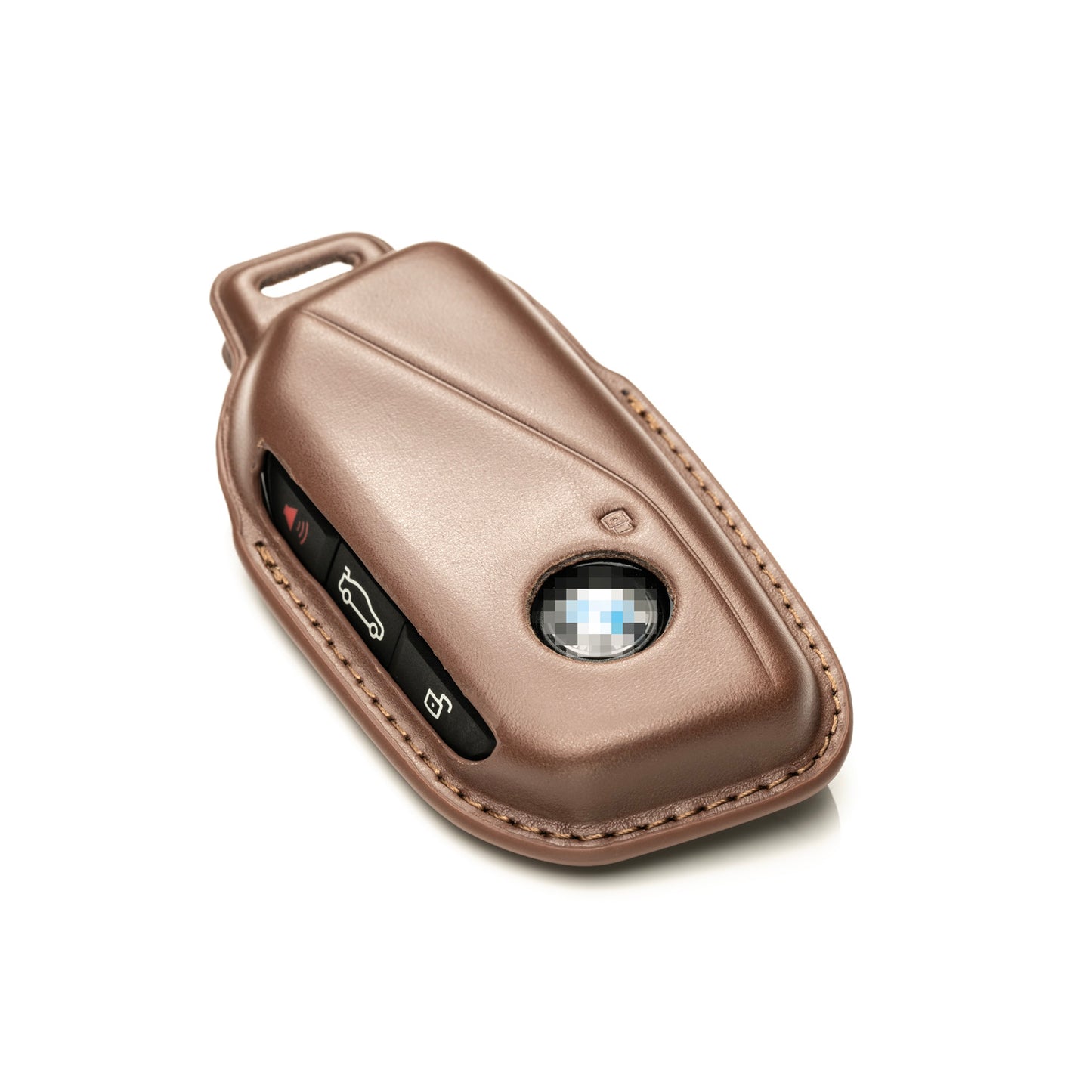 Vitodeco 3D Premium Leather Smart Key Fob Case Compatible with BMW 2, 3, 5, 6, 7 M Series, X1, X3, X4, X5, X6, X7 - (2023-2026 Models) - 4 Buttons
