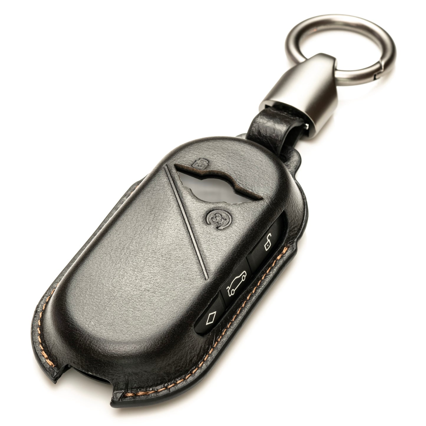 Vitodeco Superior 3D Leather Smart Key Fob Cover Compatible with Mini Countryman S ALL4, Countryman SE ALL4, Cooper 2 Door, Cooper S 4 Door, Convertible, 4-Button