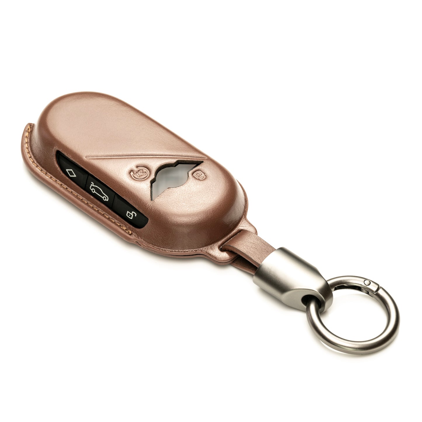 Vitodeco Superior 3D Leather Smart Key Fob Cover Compatible with Mini Countryman S ALL4, Countryman SE ALL4, Cooper 2 Door, Cooper S 4 Door, Convertible, 4-Button