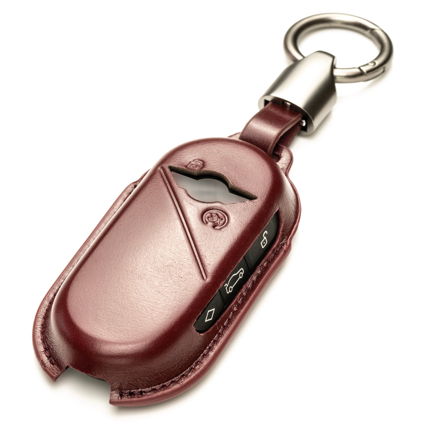 Vitodeco Superior 3D Leather Smart Key Fob Cover Compatible with Mini Countryman S ALL4, Countryman SE ALL4, Cooper 2 Door, Cooper S 4 Door, Convertible, 4-Button