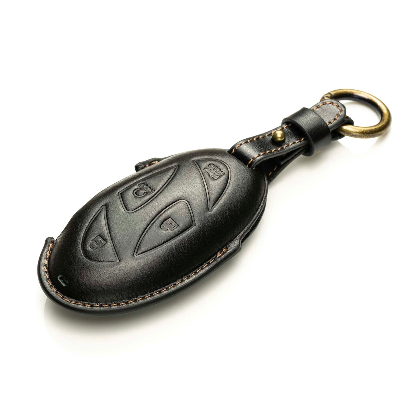 Vitodeco Superior 3D Premium Leather Remote Key Fob Case Cover Protector Compatible with Hyundai Santa Fe, Hyundai IONIQ 6