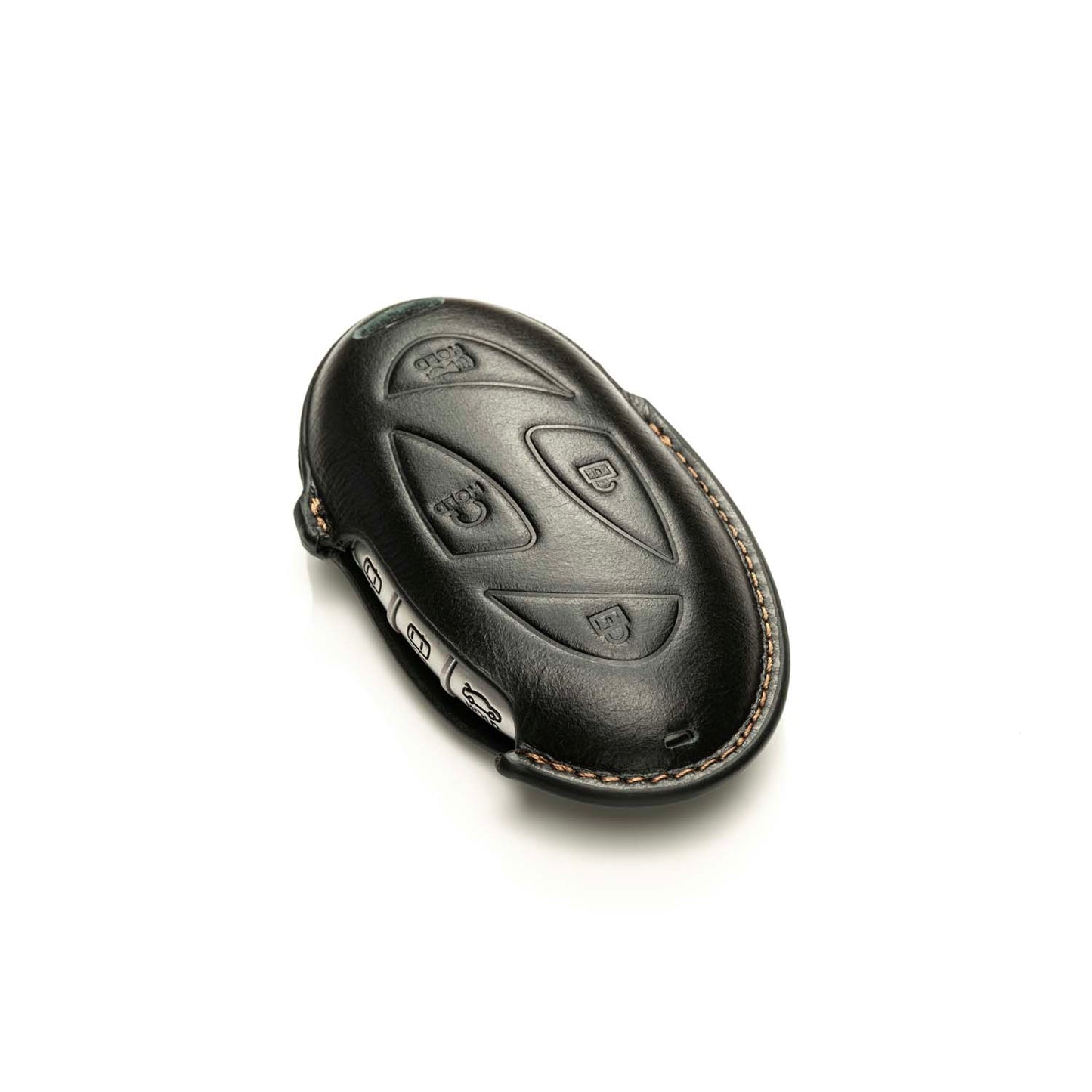 Vitodeco Superior 3D Premium Leather Remote Key Fob Case Cover Protector Compatible with Hyundai Santa Fe, Hyundai IONIQ 6