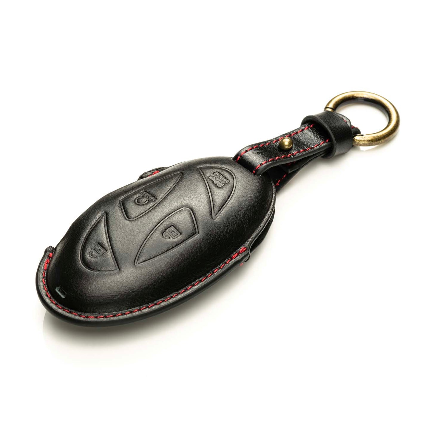 Vitodeco Superior 3D Premium Leather Remote Key Fob Case Cover Protector Compatible with Hyundai Santa Fe, Hyundai IONIQ 6