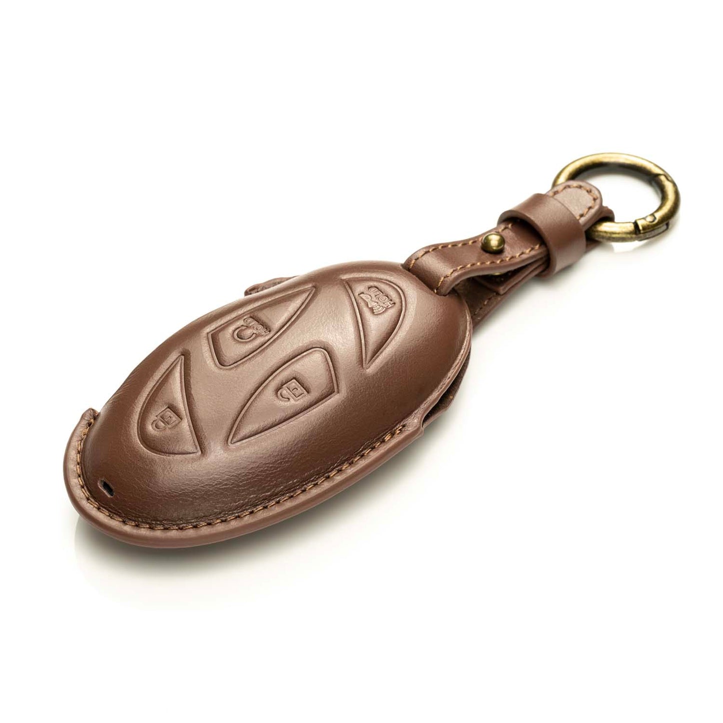 Vitodeco Superior 3D Premium Leather Remote Key Fob Case Cover Protector Compatible with Hyundai Santa Fe, Hyundai IONIQ 6