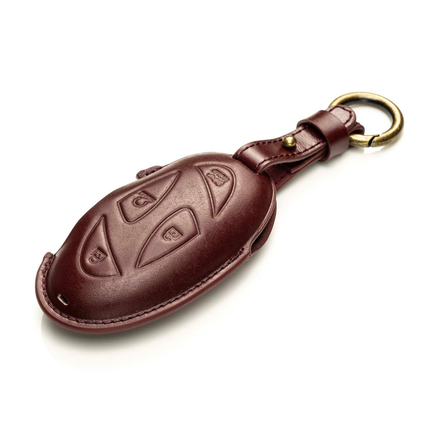 Vitodeco Superior 3D Premium Leather Remote Key Fob Case Cover Protector Compatible with Hyundai Santa Fe, Hyundai IONIQ 6