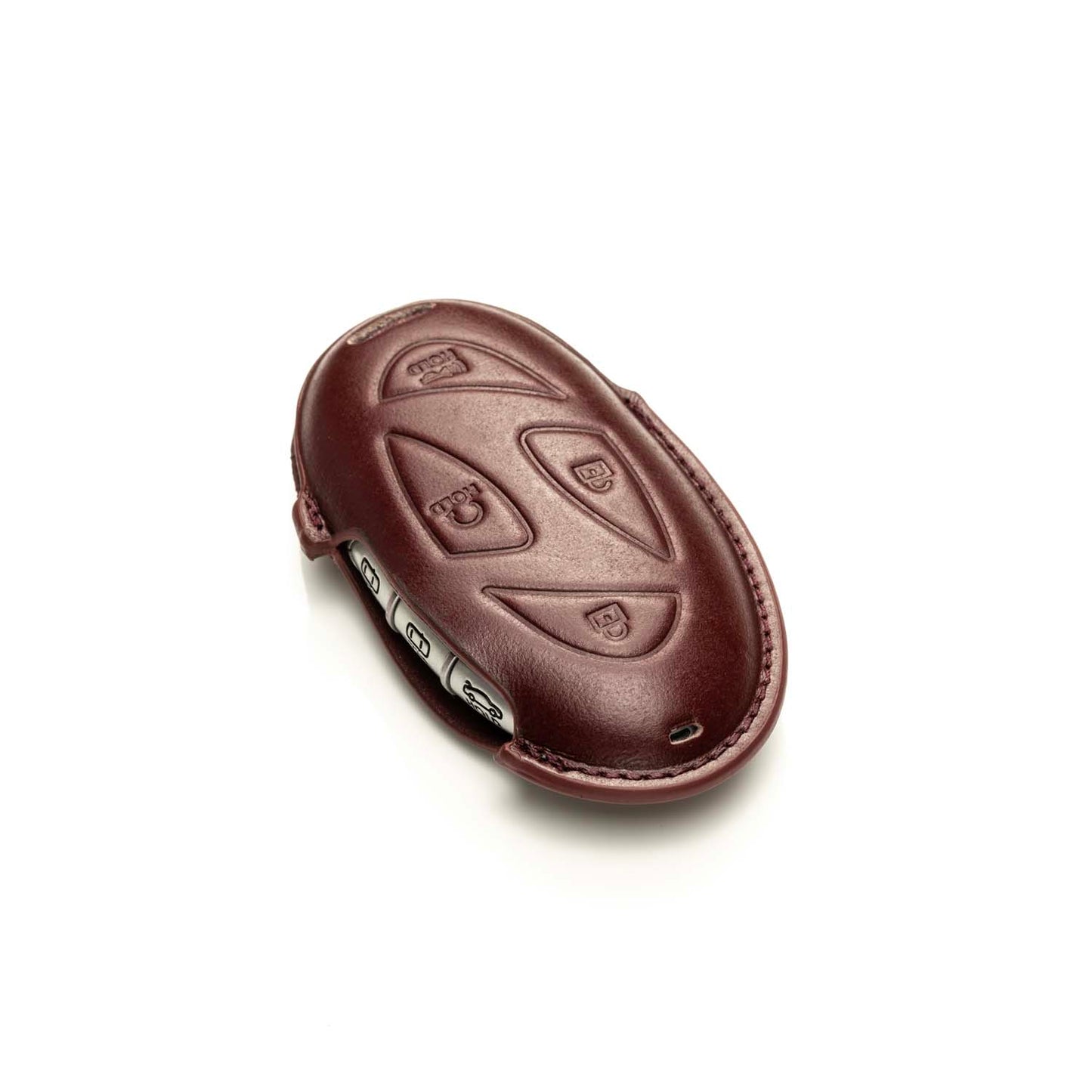 Vitodeco Superior 3D Premium Leather Remote Key Fob Case Cover Protector Compatible with Hyundai Santa Fe, Hyundai IONIQ 6