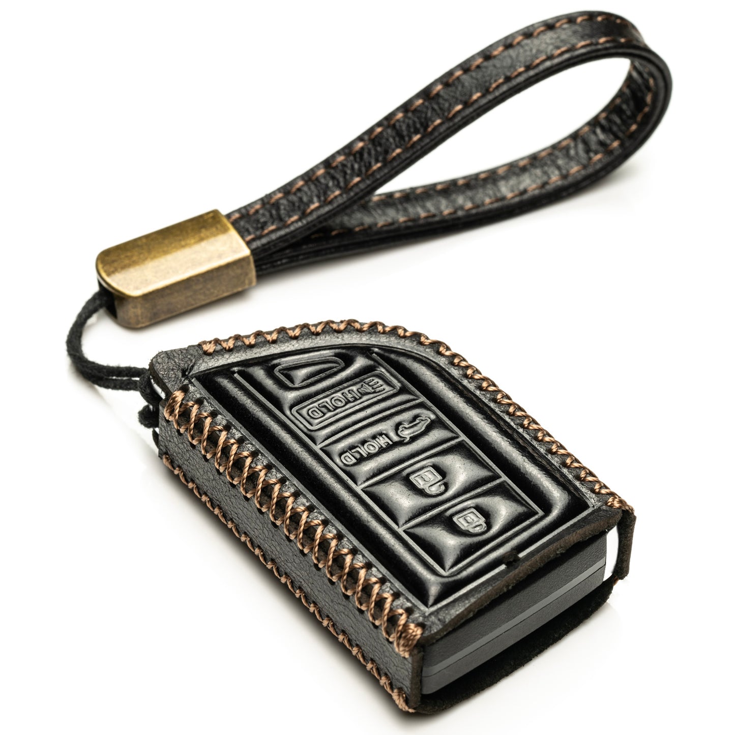 Vitodeco Superior Leather Key Fob Case Compatible for Acura MDX, Acura RDX 2022-2025, 4-Button