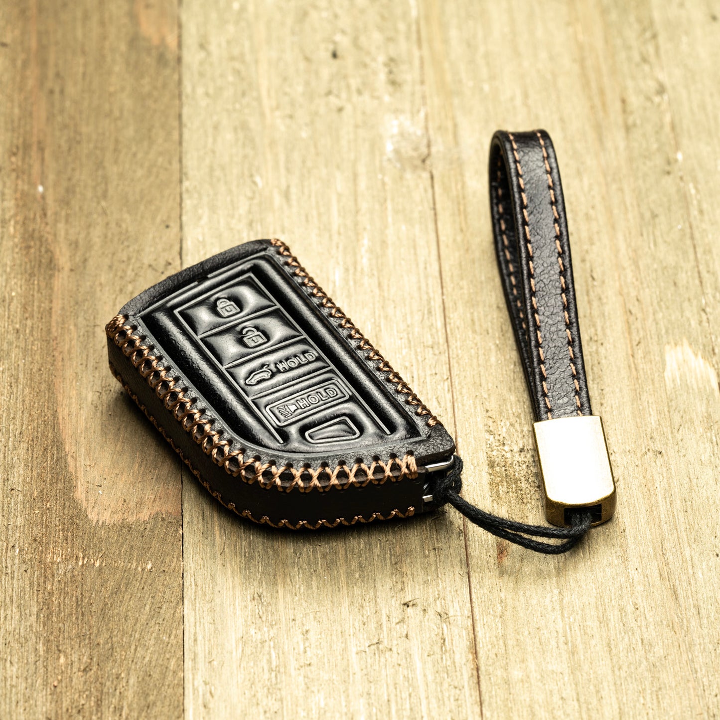 Vitodeco Superior Leather Key Fob Case Compatible for Acura MDX, Acura RDX 2022-2025, 4-Button