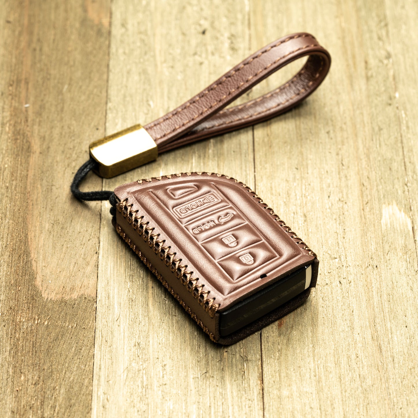 Vitodeco Superior Leather Key Fob Case Compatible for Acura MDX, Acura RDX 2022-2025, 4-Button
