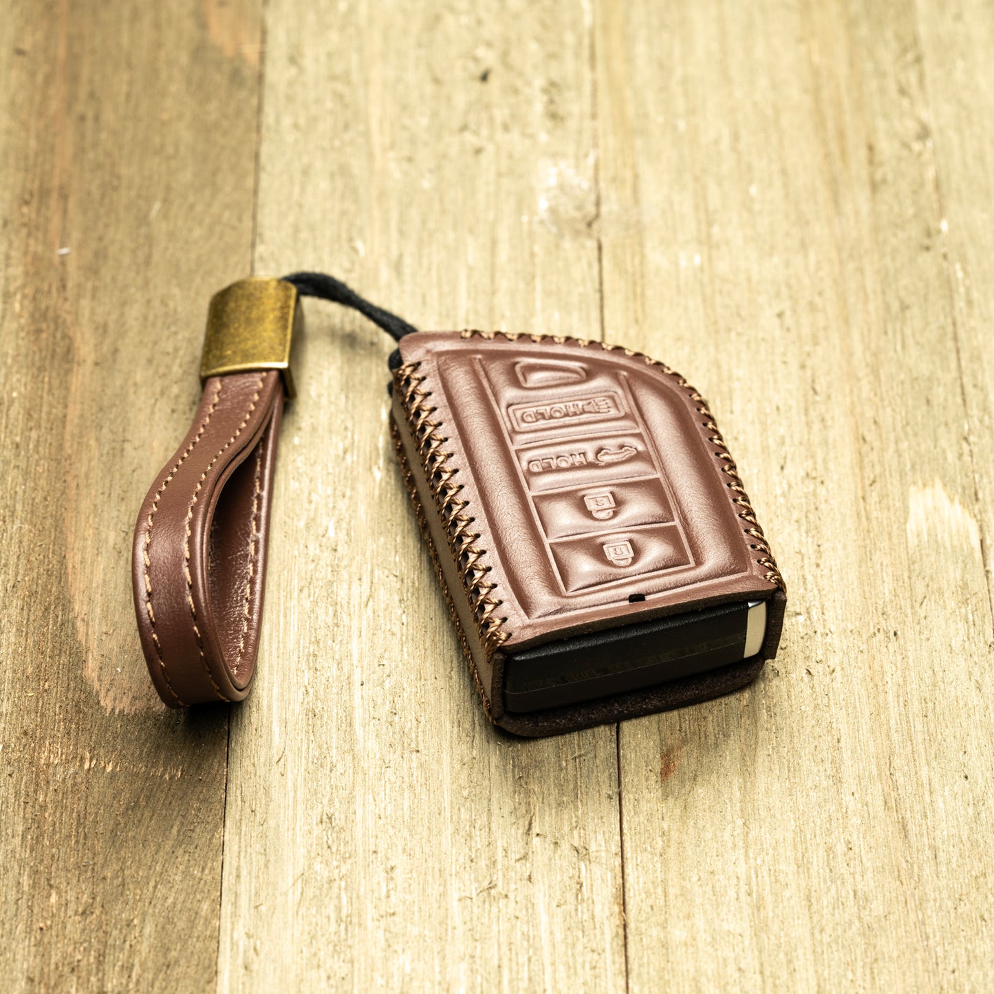 Vitodeco Superior Leather Key Fob Case Compatible for Acura MDX, Acura RDX 2022-2025, 4-Button