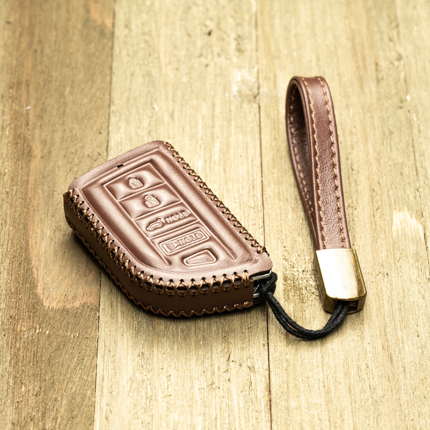 Vitodeco Superior Leather Key Fob Case Compatible for Acura MDX, Acura RDX 2022-2025, 4-Button