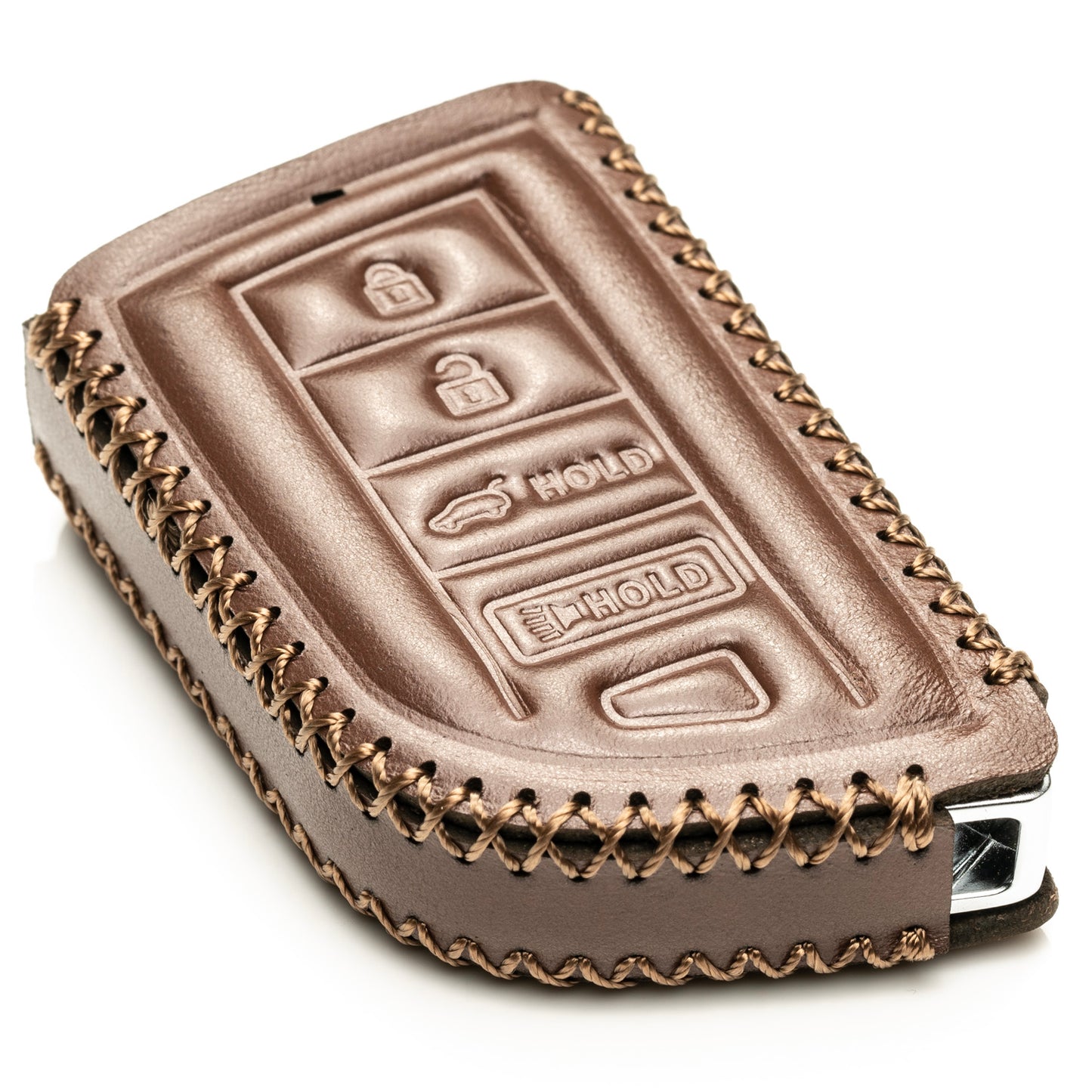 Vitodeco Superior Leather Key Fob Case Compatible for Acura MDX, Acura RDX 2022-2025, 4-Button