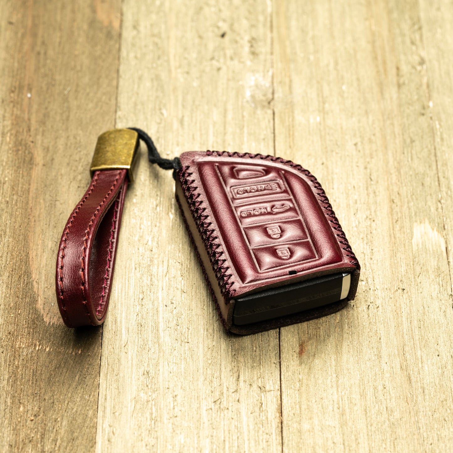 Vitodeco Superior Leather Key Fob Case Compatible for Acura MDX, Acura RDX 2022-2025, 4-Button