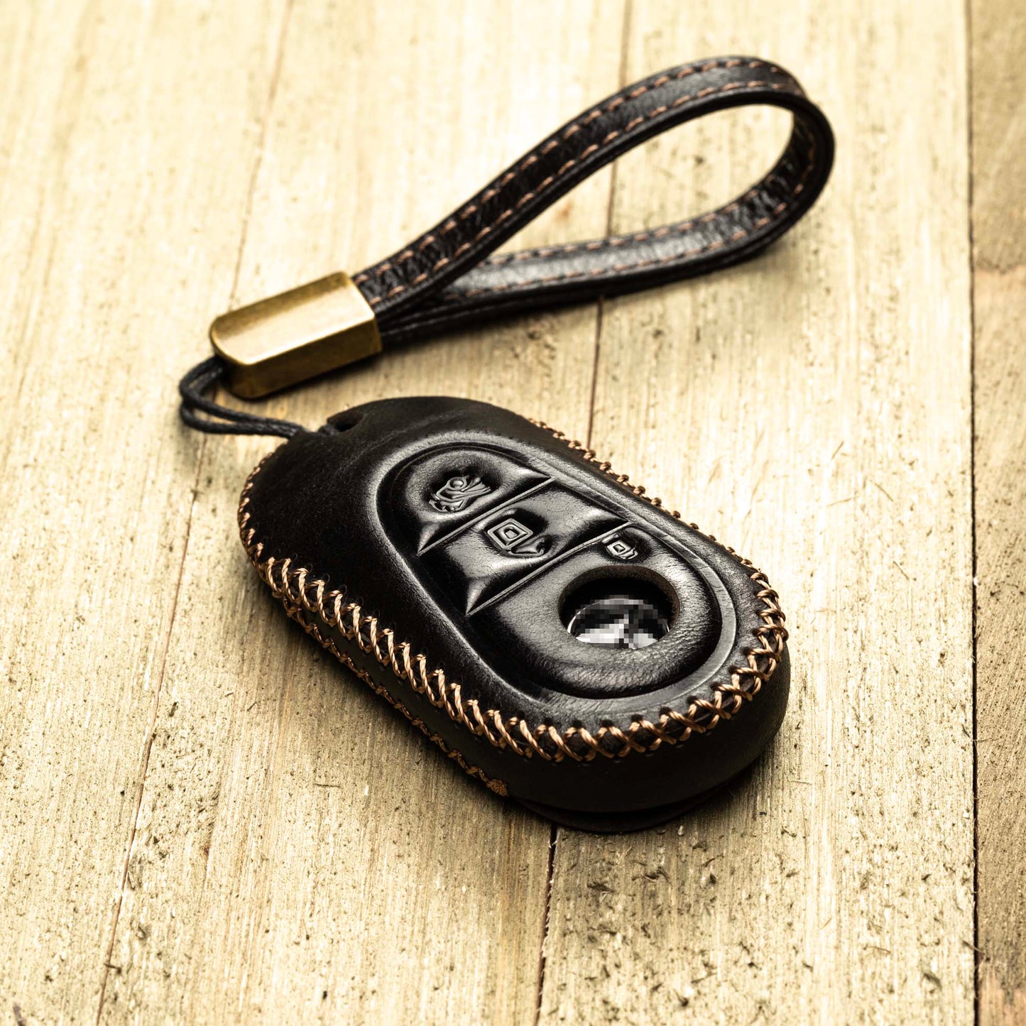 Vitodeco Superior Leather Key fob case compatible for 2023-2025 Mercedes-Benz S-Class, Mercedes-Benz C-Class, Mercedes-Benz GLC, EQS, 3-Button