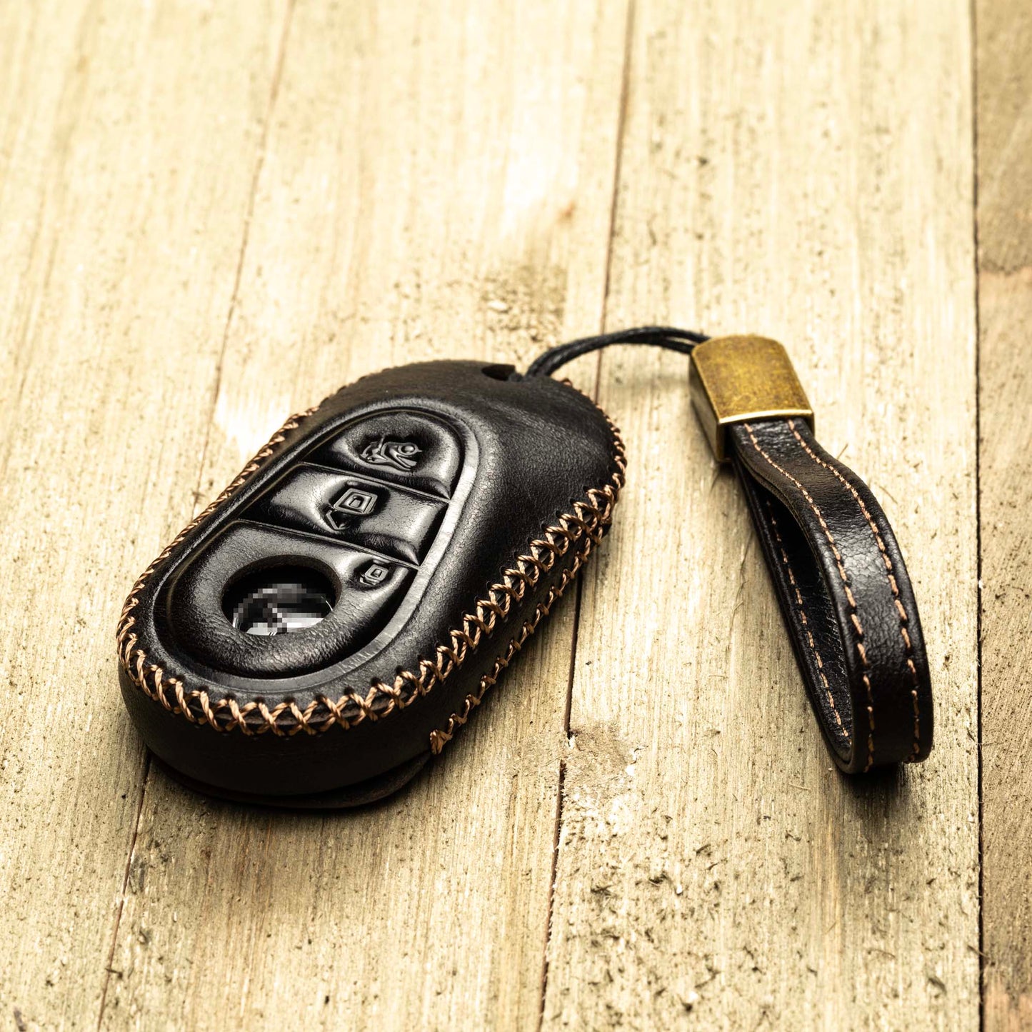 Vitodeco Superior Leather Key fob case compatible for 2023-2025 Mercedes-Benz S-Class, Mercedes-Benz C-Class, Mercedes-Benz GLC, EQS, 3-Button