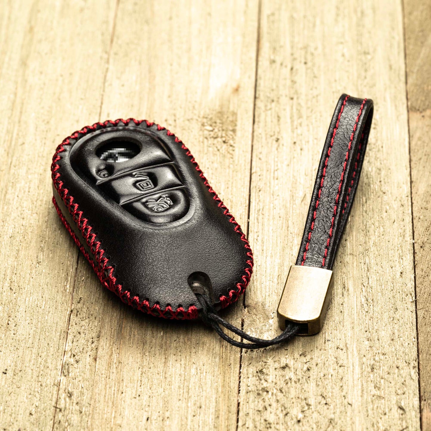 Vitodeco Superior Leather Key fob case compatible for 2023-2025 Mercedes-Benz S-Class, Mercedes-Benz C-Class, Mercedes-Benz GLC, EQS, 3-Button