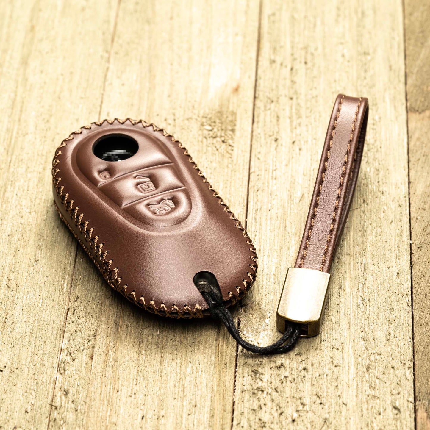 Vitodeco Superior Leather Key fob case compatible for 2023-2025 Mercedes-Benz S-Class, Mercedes-Benz C-Class, Mercedes-Benz GLC, EQS, 3-Button