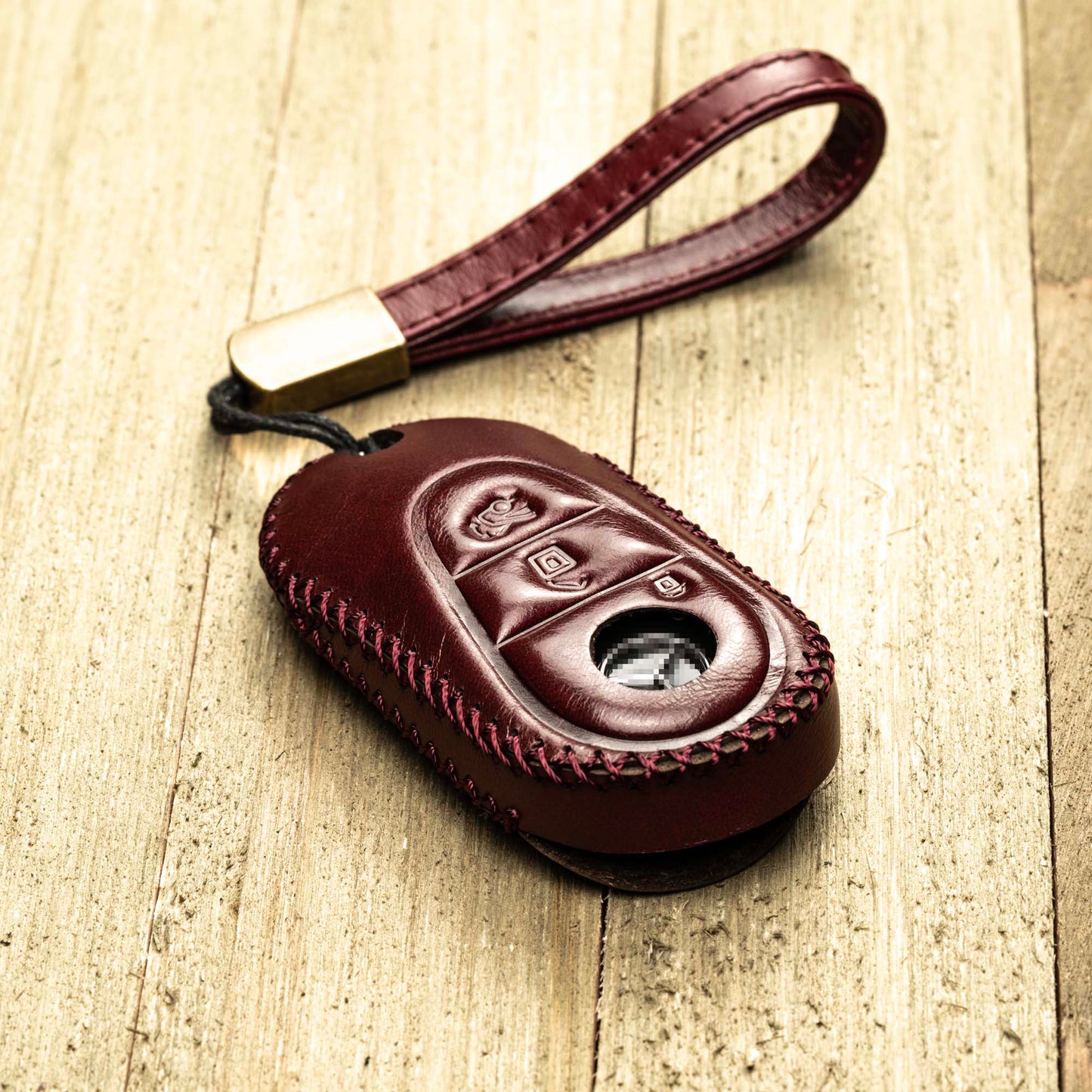 Vitodeco Superior Leather Key fob case compatible for 2023-2025 Mercedes-Benz S-Class, Mercedes-Benz C-Class, Mercedes-Benz GLC, EQS, 3-Button