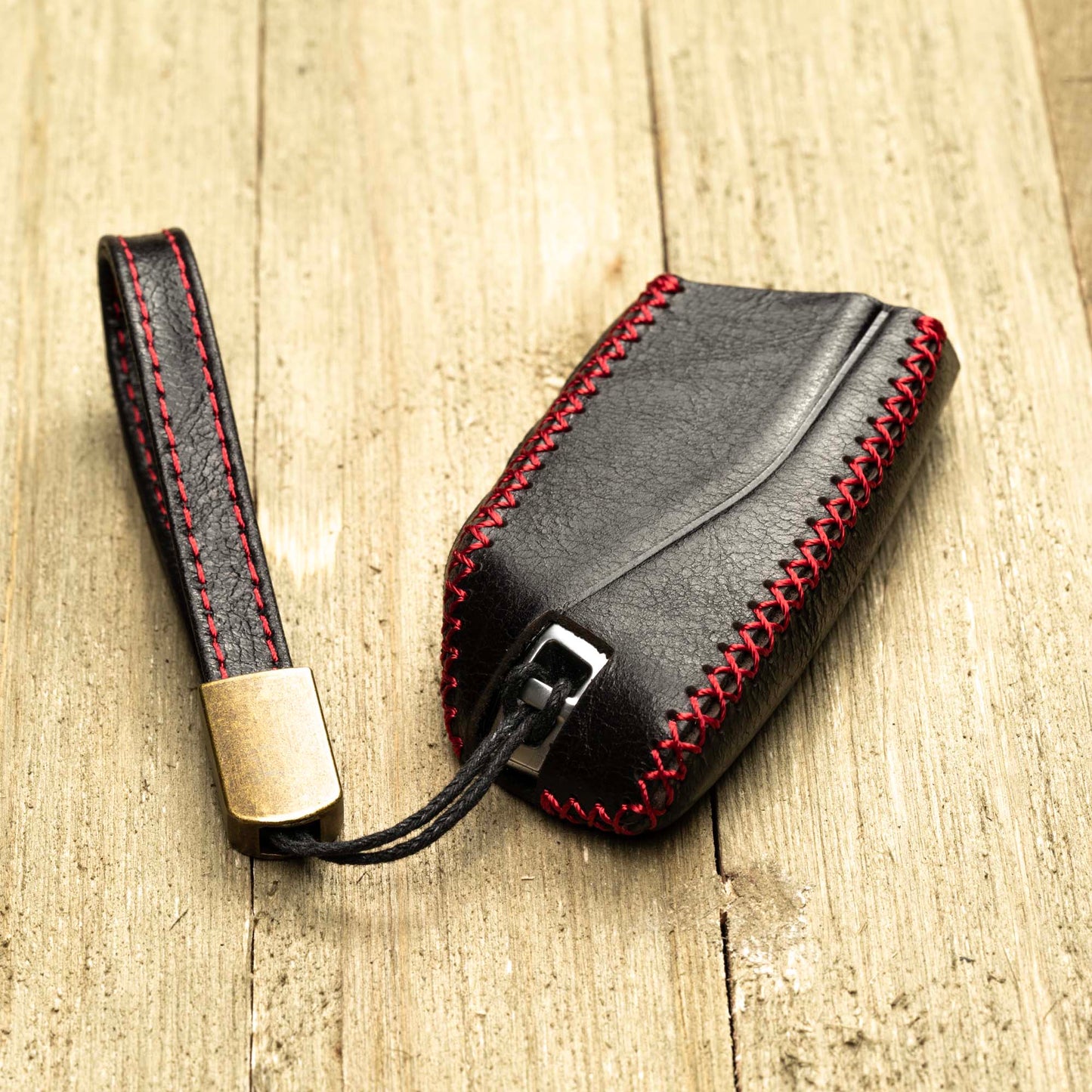 Vitodeco Superior Leather Key Fob Case Compatible for 2023-up BMW X7, X1, 3 series, 7 series, iX, i4, i7, 2024-up BMW X5, X6, 5 Series, 4-Button