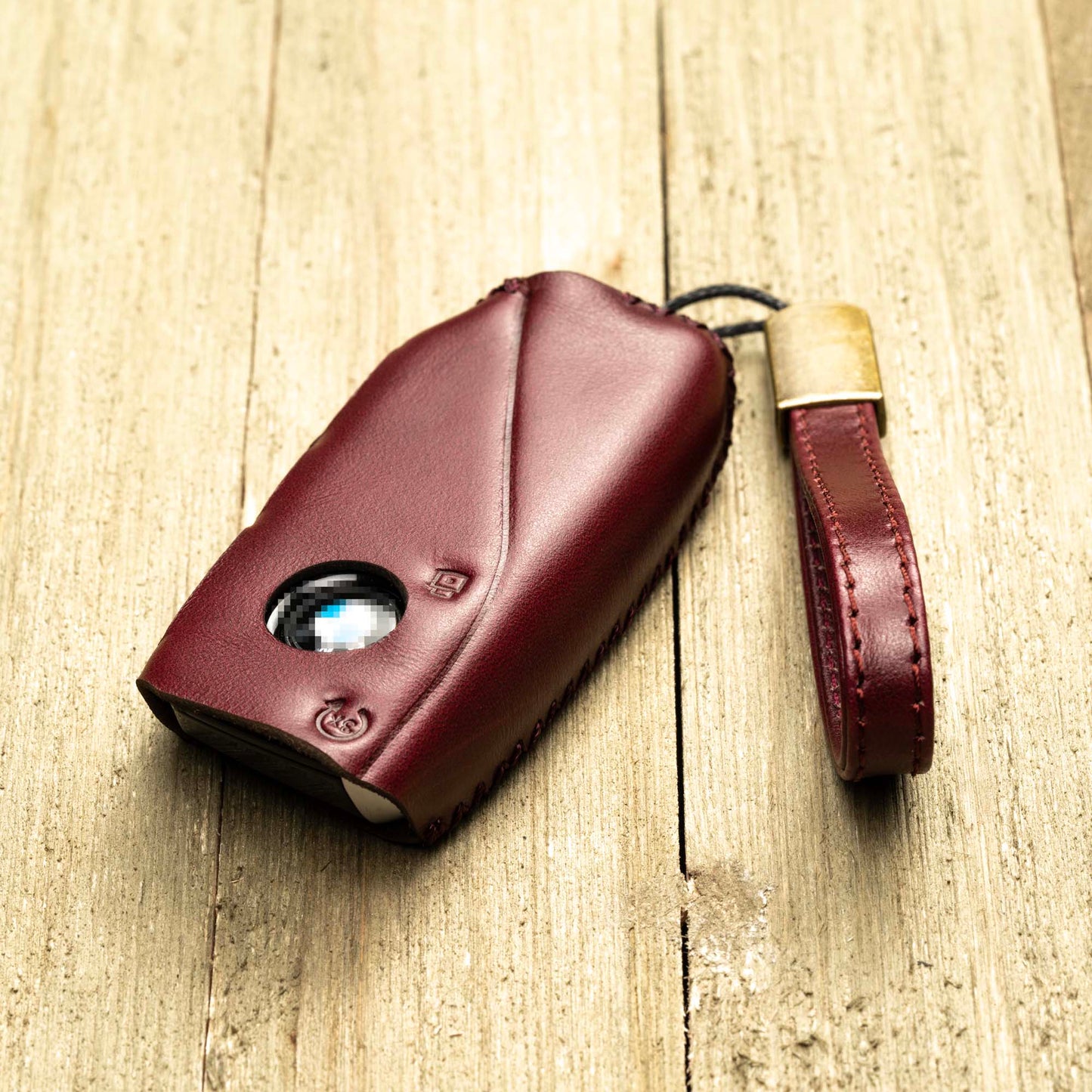 Vitodeco Superior Leather Key Fob Case Compatible for 2023-up BMW X7, X1, 3 series, 7 series, iX, i4, i7, 2024-up BMW X5, X6, 5 Series, 4-Button