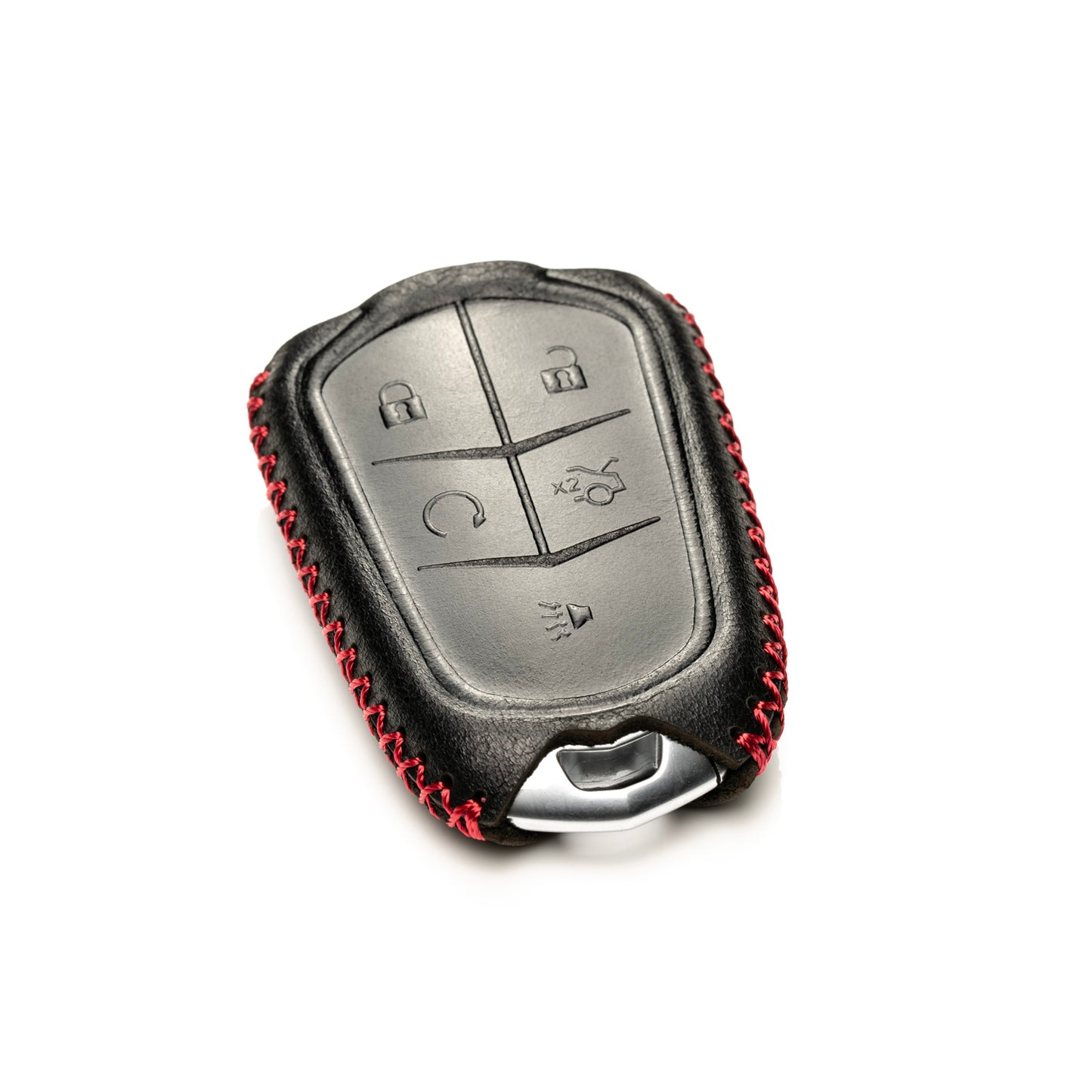 Vitodeco Superior Leather Key Fob Case Compatible for Cadillac XT4, Cadillac XT5, Cadillac XT6 2019-2025, 5-Button