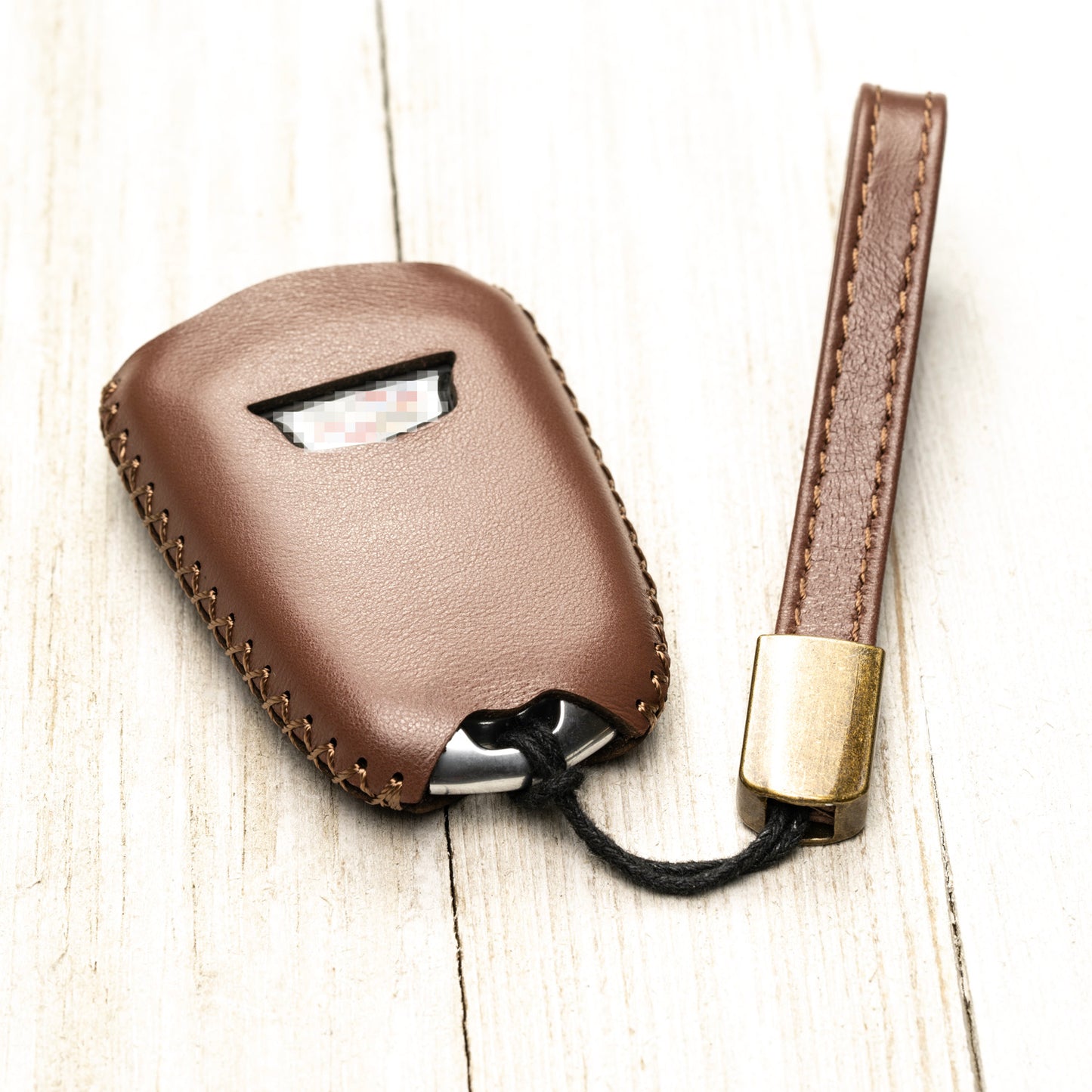 Vitodeco Superior Leather Key Fob Case Compatible for Cadillac XT4, Cadillac XT5, Cadillac XT6 2019-2025, 6-Button