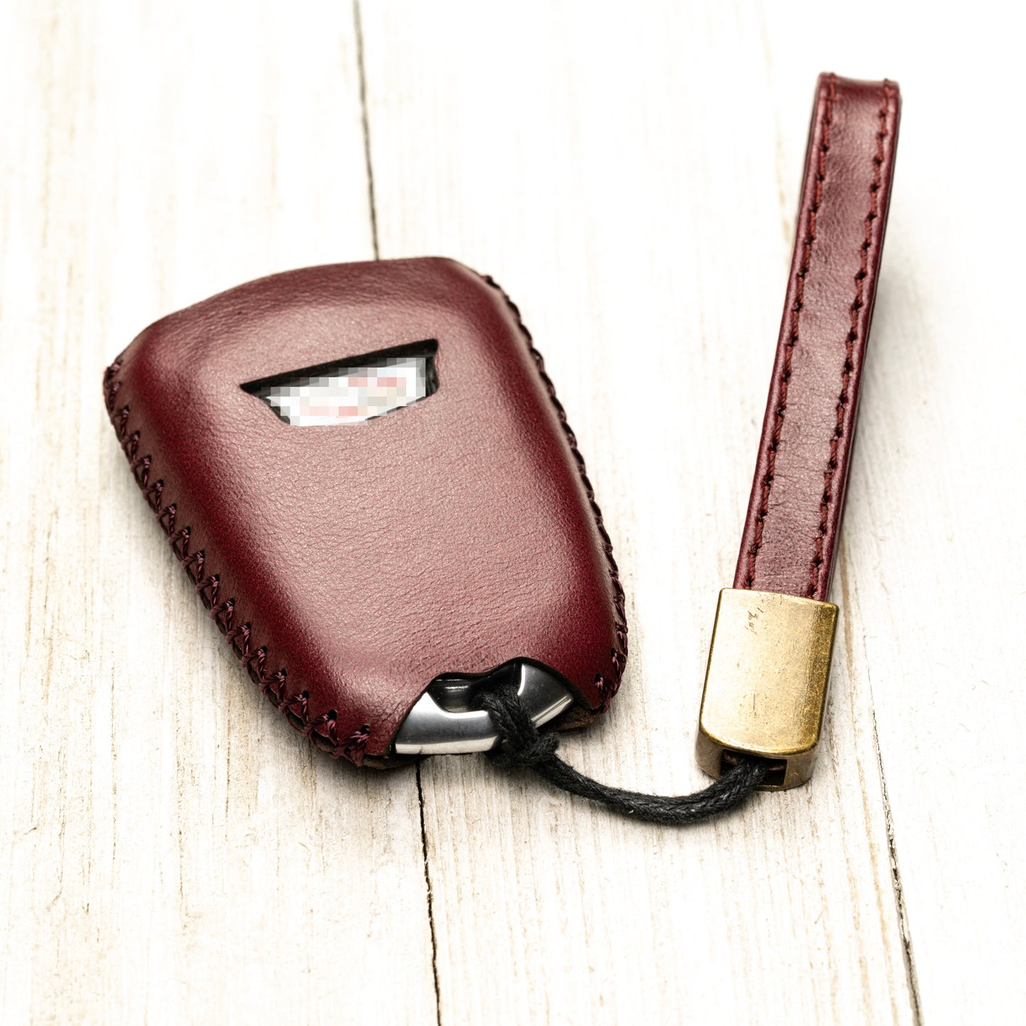 Vitodeco Superior Leather Key Fob Case Compatible for Cadillac XT4, Cadillac XT5, Cadillac XT6 2019-2025, 6-Button