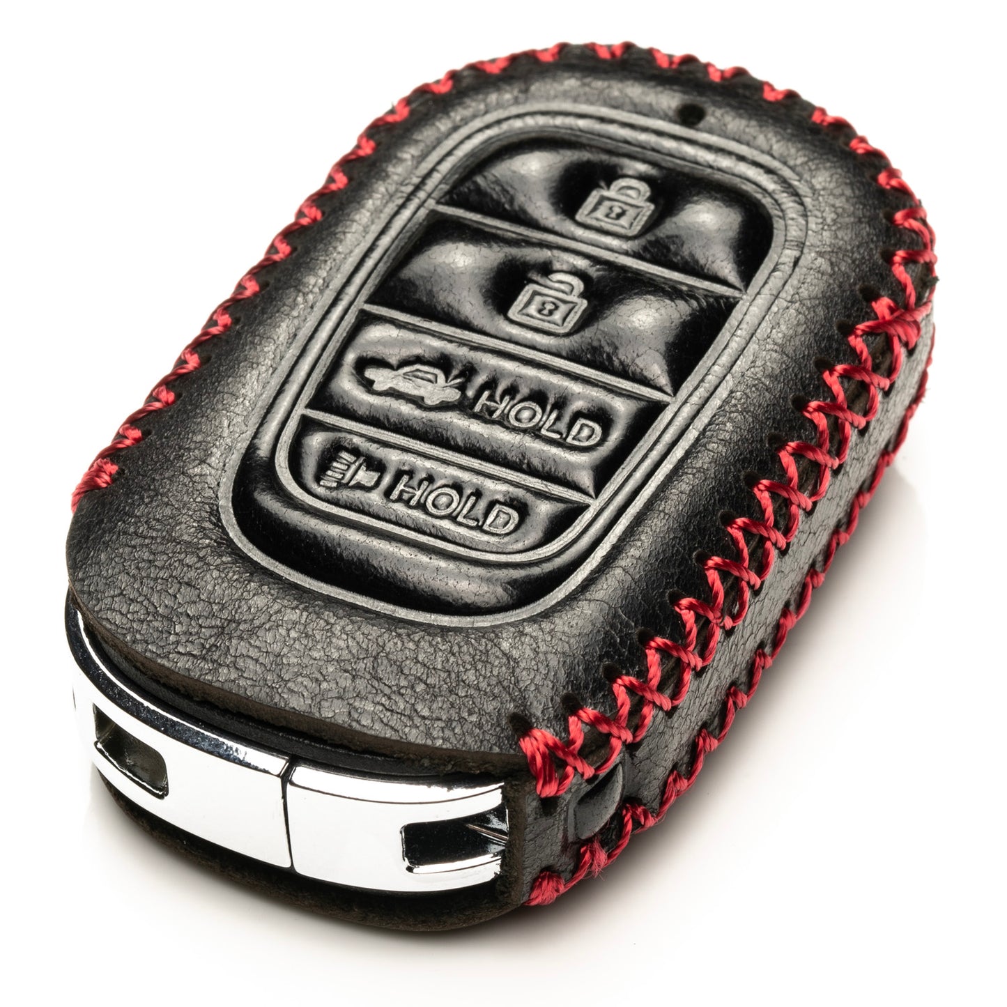 Vitodeco Superior Leather Key Fob Case Compatible for Honda Civic, Accord, HR-V, CRV, Pilot, Passport 2023-2025, 4-Button