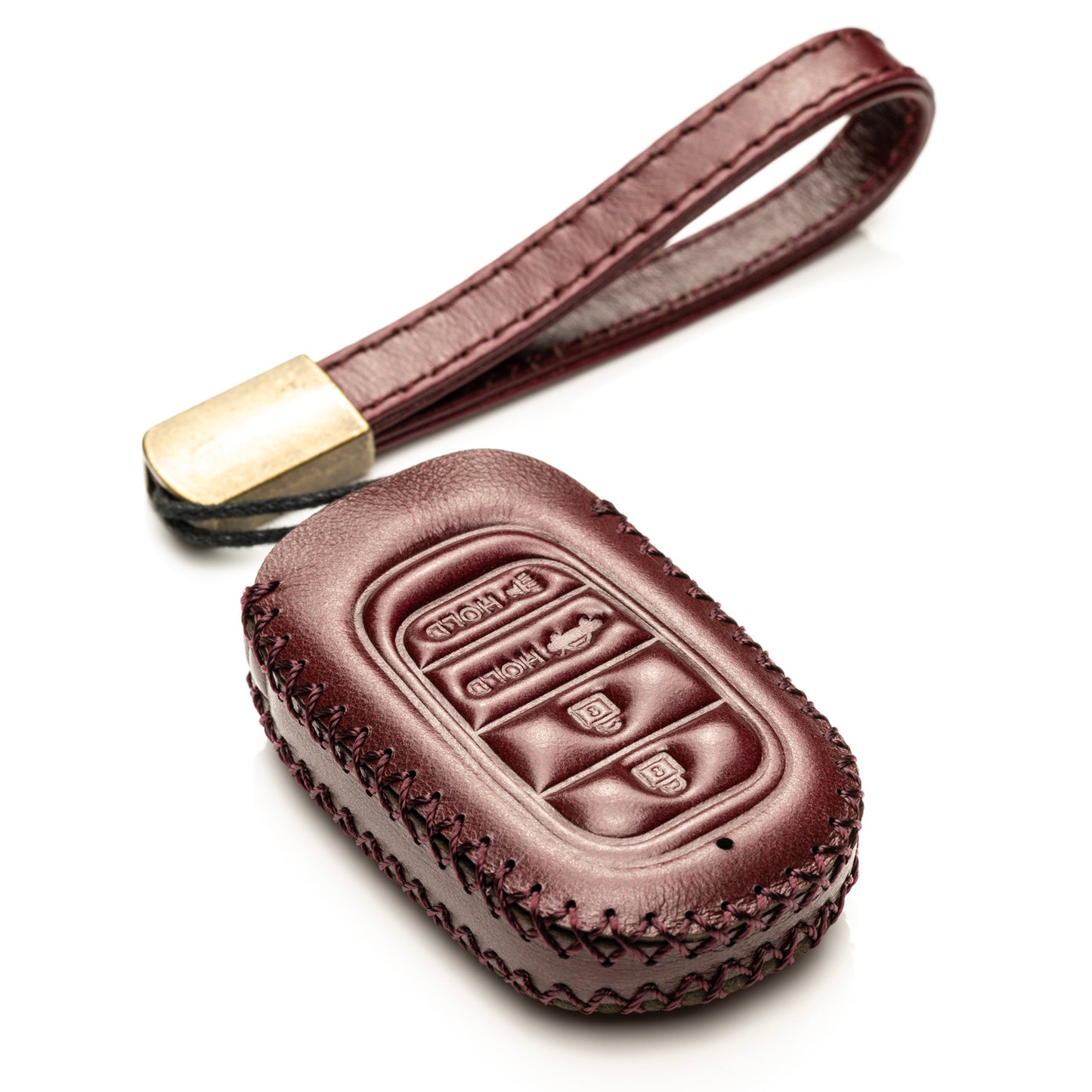 Vitodeco Superior Leather Key Fob Case Compatible for Honda Civic, Accord, HR-V, CRV, Pilot, Passport 2023-2025, 4-Button