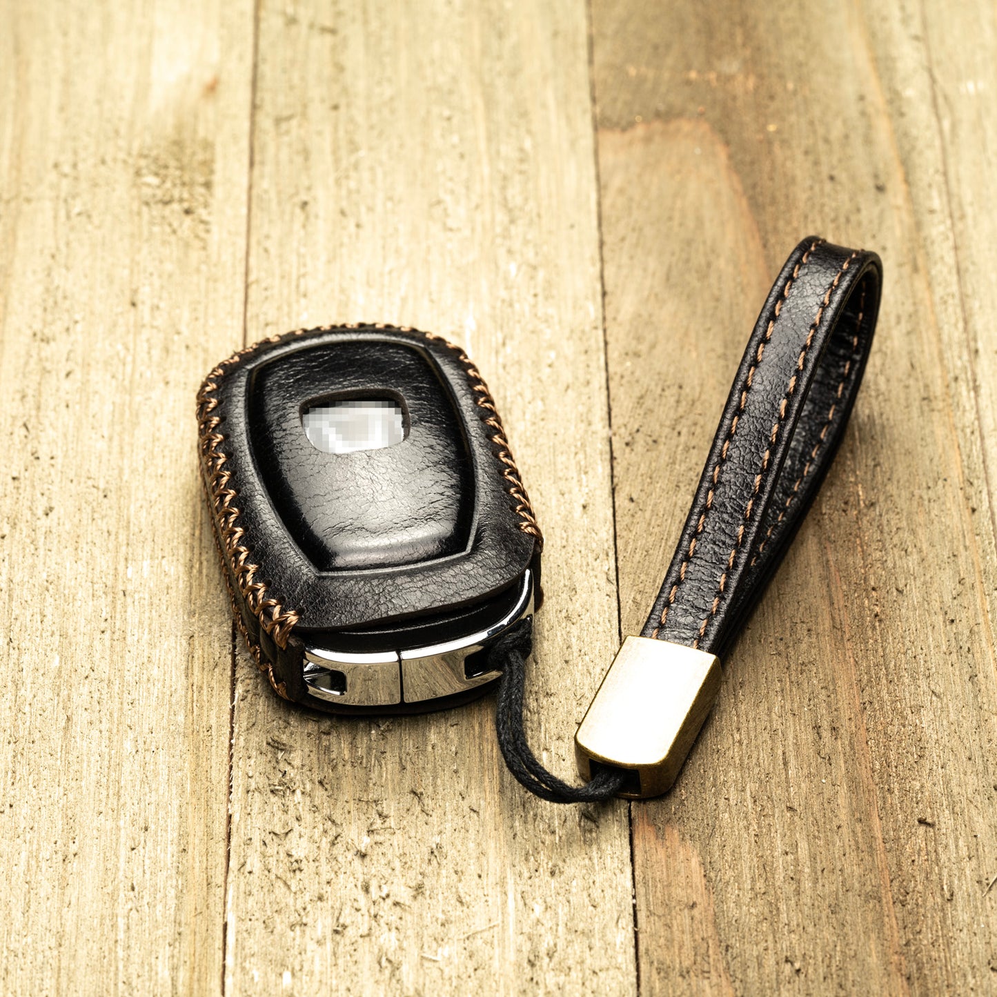 Vitodeco Superior Leather Key Fob Case Compatible for Honda Civic, Accord, HR-V, CRV, Pilot, Passport 2023-2025, 5-Button