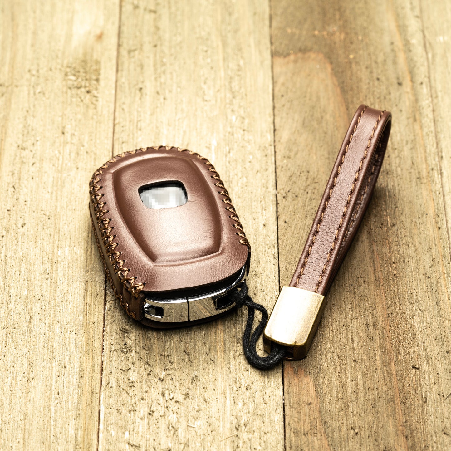 Vitodeco Superior Leather Key Fob Case Compatible for Honda Civic, Accord, HR-V, CRV, Pilot, Passport 2023-2025, 5-Button