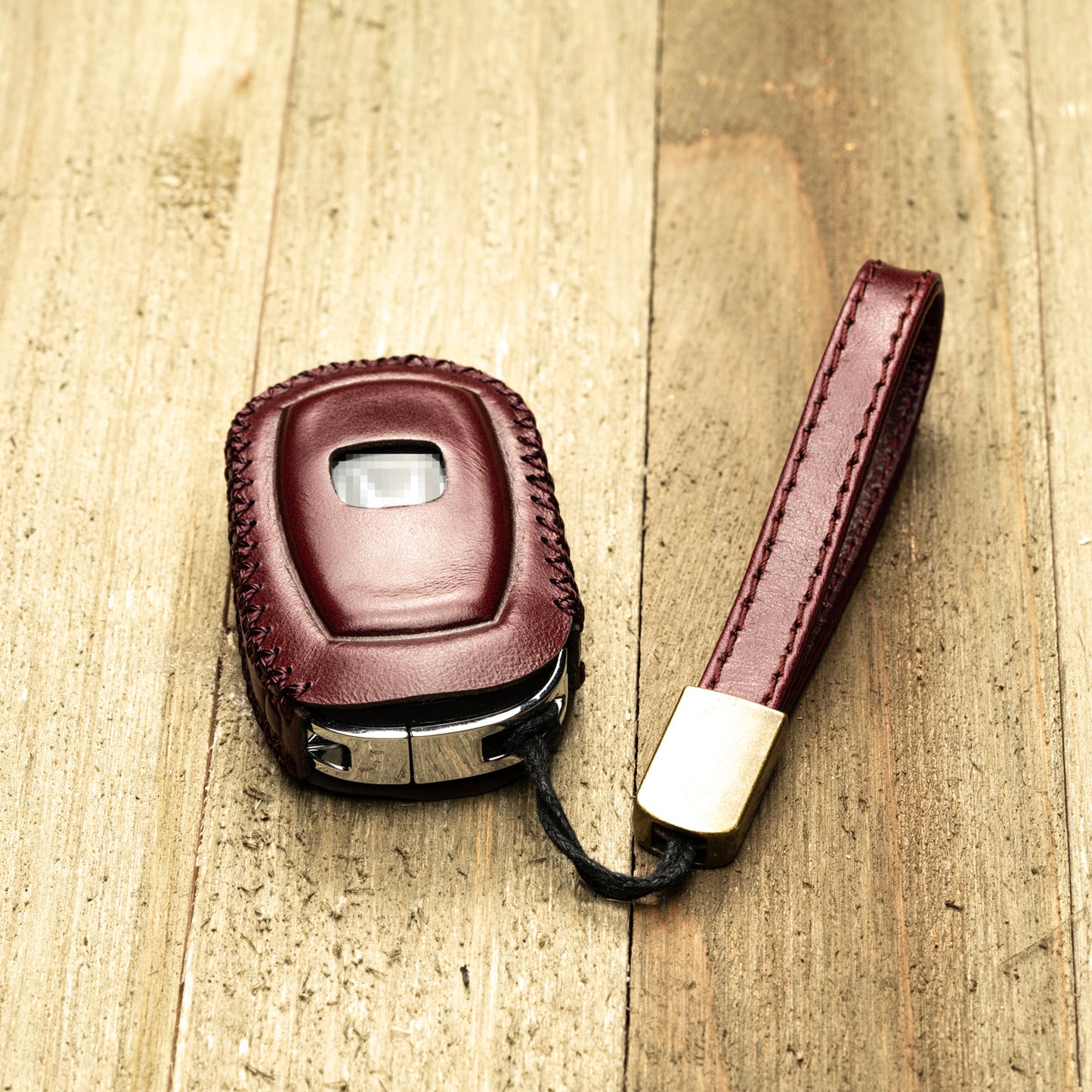 Vitodeco Superior Leather Key Fob Case Compatible for Honda Civic, Accord, HR-V, CRV, Pilot, Passport 2023-2025, 5-Button
