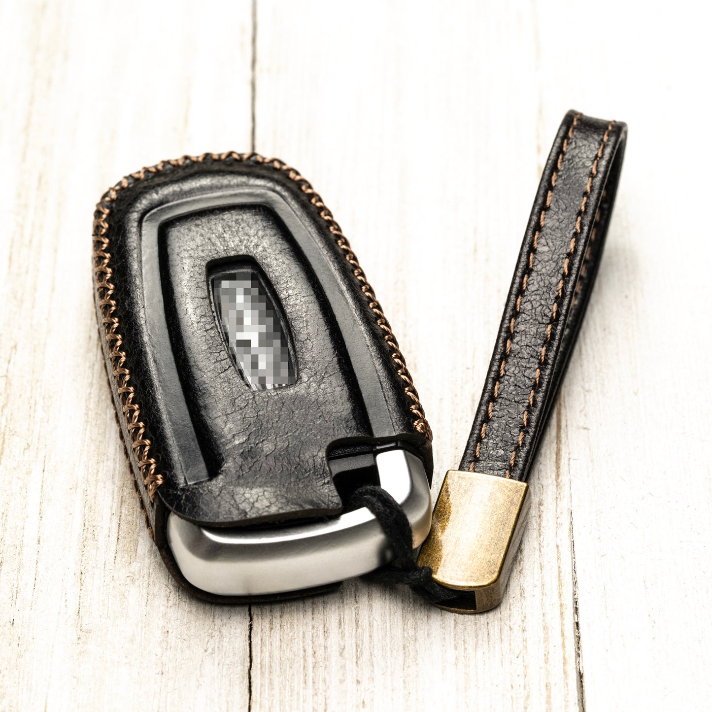 Vitodeco Superior Leather Key Fob Case Compatible for Lincoln Aviator 2020-2025, Lincoln Corsair 2020-2025, Lincoln Nautilus 2020-2025, Lincoln Navigator 2020-2025, 5-Button