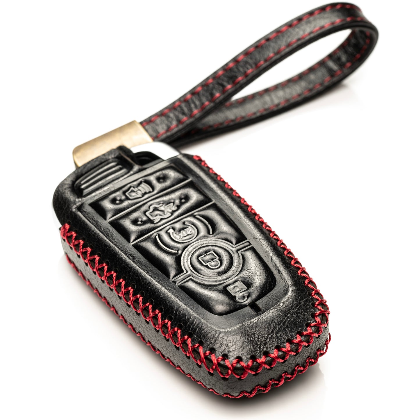 Vitodeco Superior Leather Key Fob Case Compatible for Lincoln Aviator 2020-2025, Lincoln Corsair 2020-2025, Lincoln Nautilus 2020-2025, Lincoln Navigator 2020-2025, 5-Button