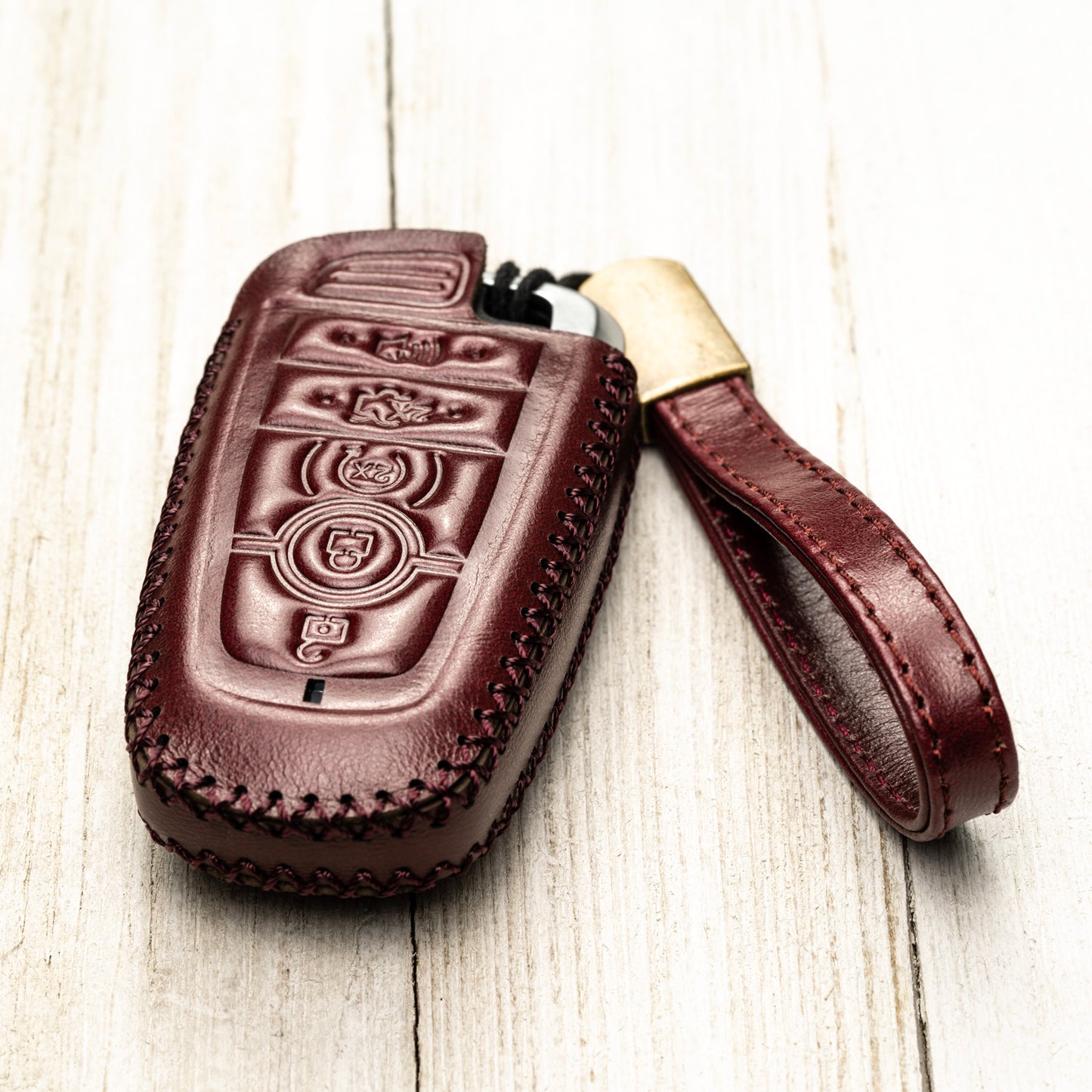 Vitodeco Superior Leather Key Fob Case Compatible for Lincoln Aviator 2020-2025, Lincoln Corsair 2020-2025, Lincoln Nautilus 2020-2025, Lincoln Navigator 2020-2025, 5-Button