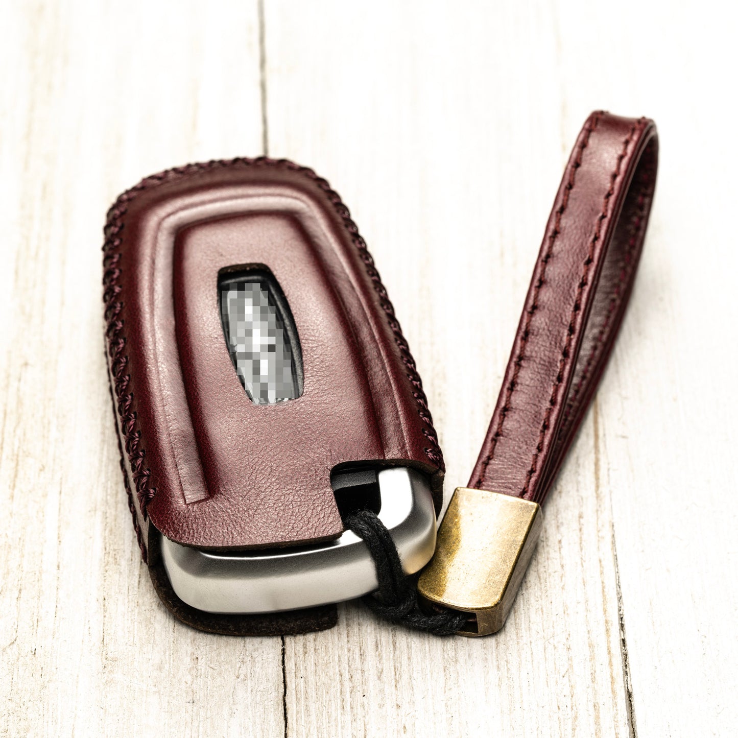 Vitodeco Superior Leather Key Fob Case Compatible for Lincoln Aviator 2020-2025, Lincoln Corsair 2020-2025, Lincoln Nautilus 2020-2025, Lincoln Navigator 2020-2025, 5-Button