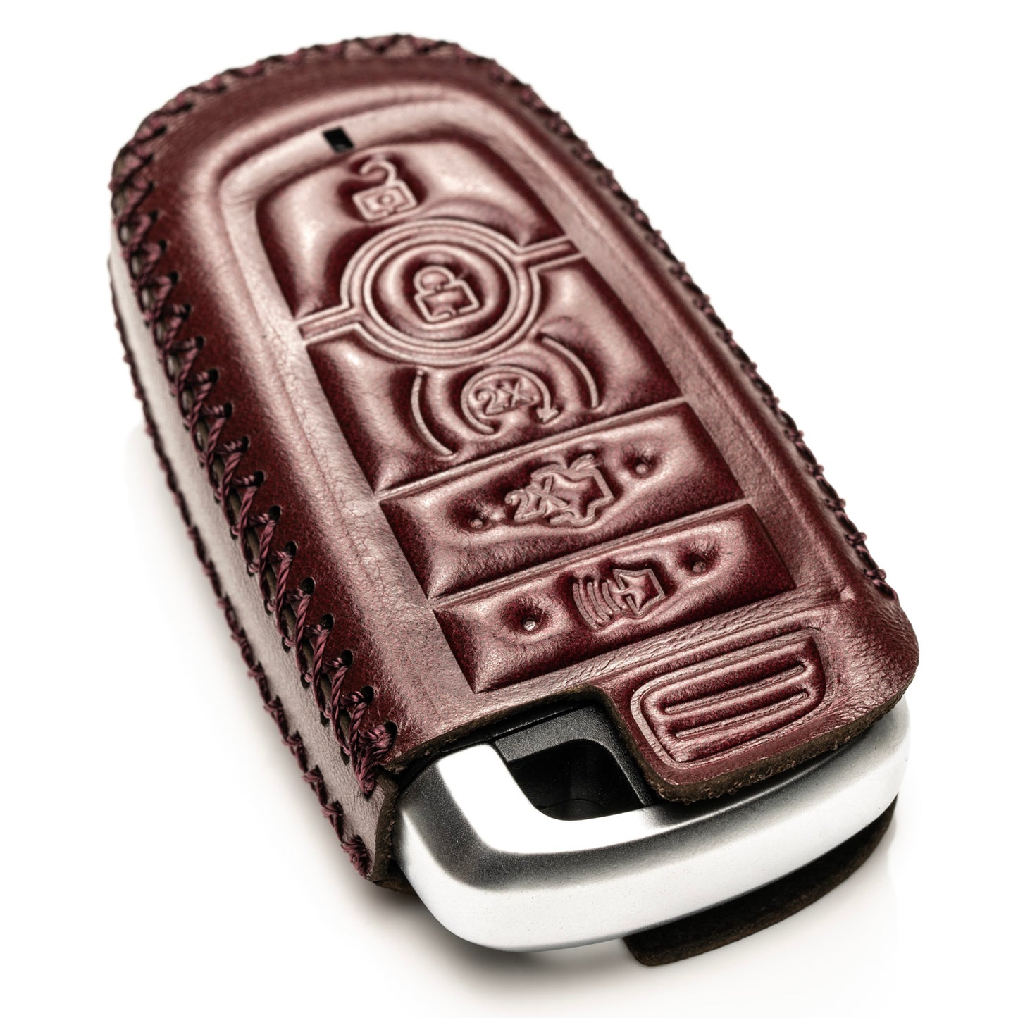 Vitodeco Superior Leather Key Fob Case Compatible for Lincoln Aviator 2020-2025, Lincoln Corsair 2020-2025, Lincoln Nautilus 2020-2025, Lincoln Navigator 2020-2025, 5-Button