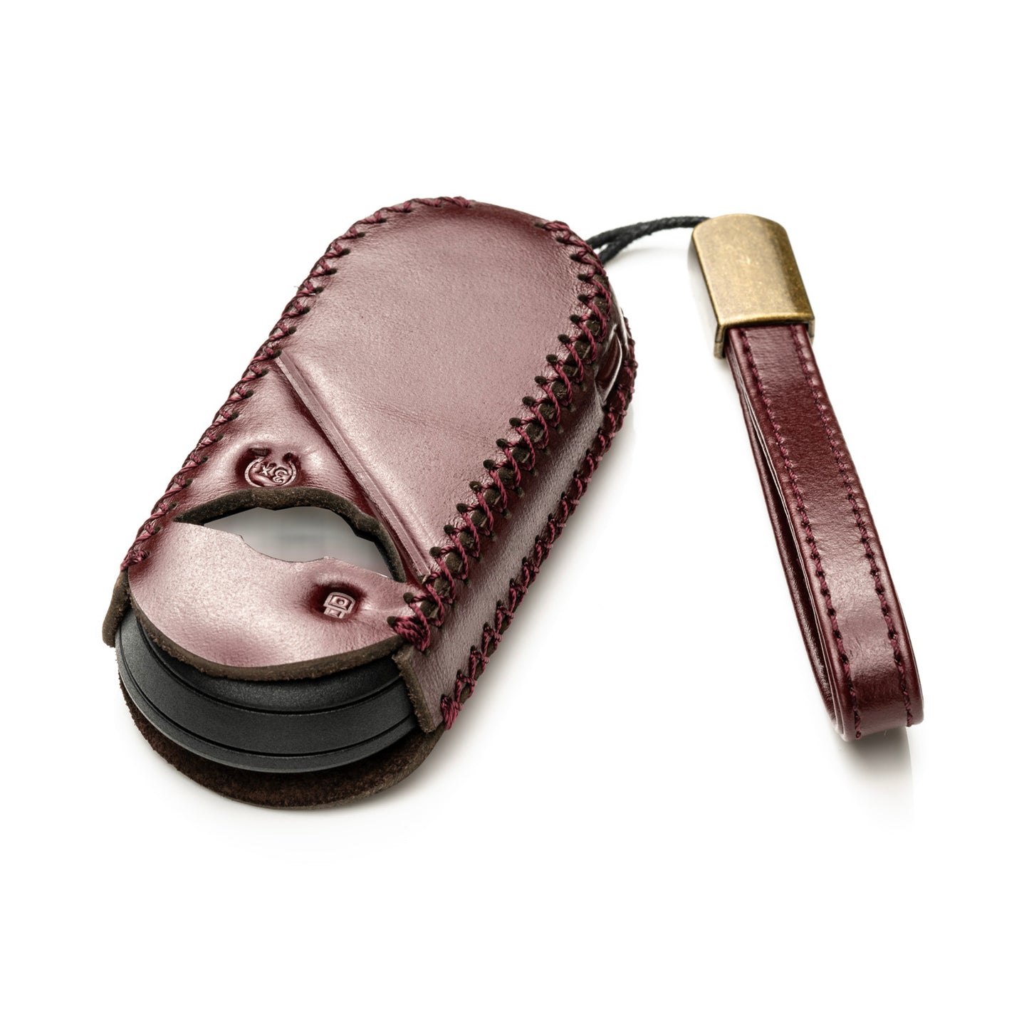 Vitodeco Superior Leather Smart Key Fob Cover Compatible with Mini Countryman S ALL4, Countryman SE ALL4, Cooper 2 Door, Cooper S 4 Door, Convertible, 4-Button