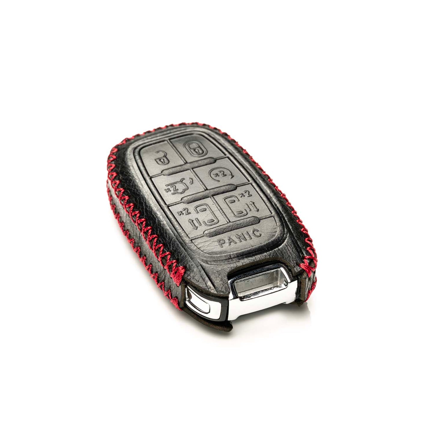 Vitodeco Superior Leather Key Fob Case Compatible for 2017-2025 Chrysler Pacifica, 7-Button
