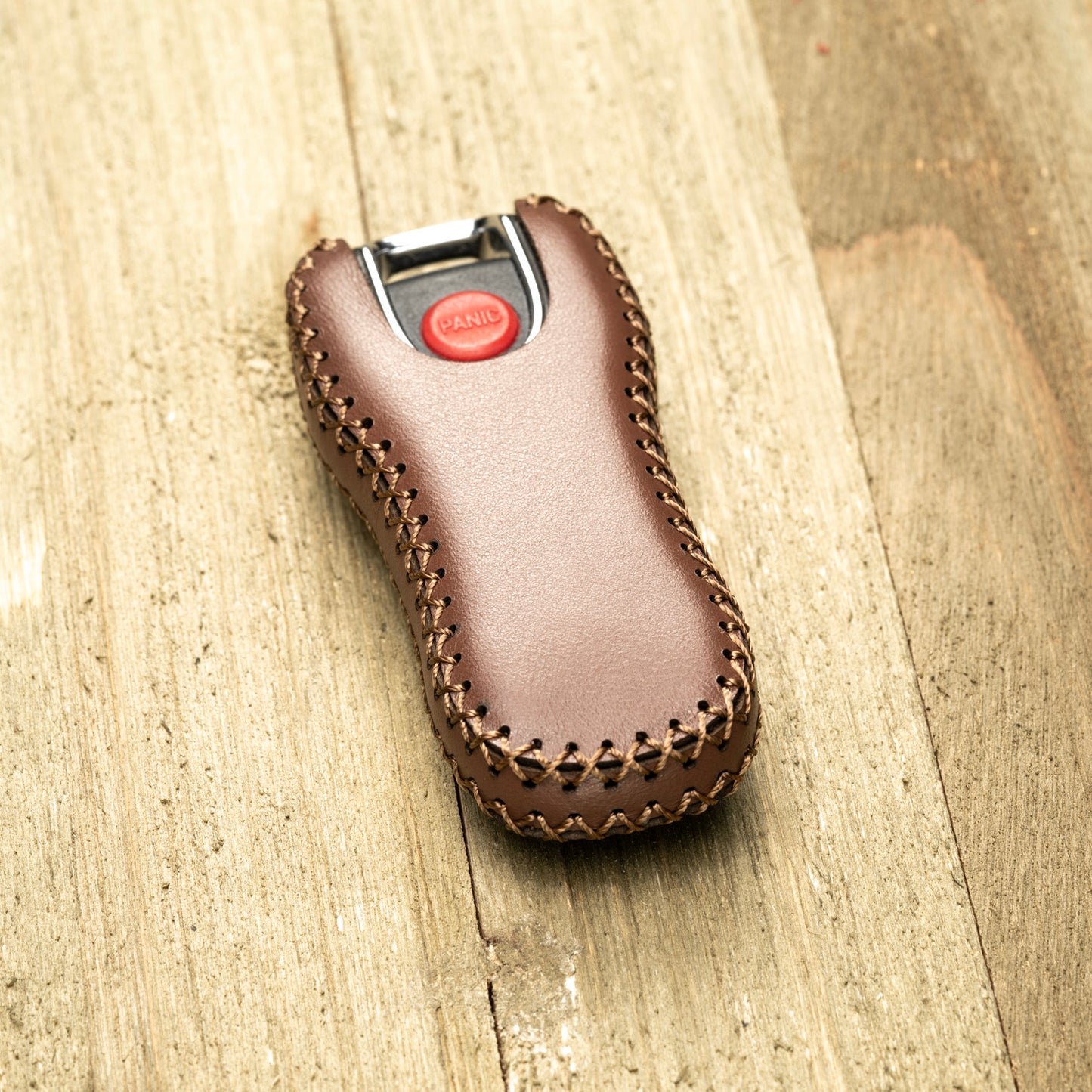 Vitodeco Superior Leather Key Fob Case Compatible for 2020-2025 Porsche Cayenne, Macan, Panamera, 718, 911, 3-Button