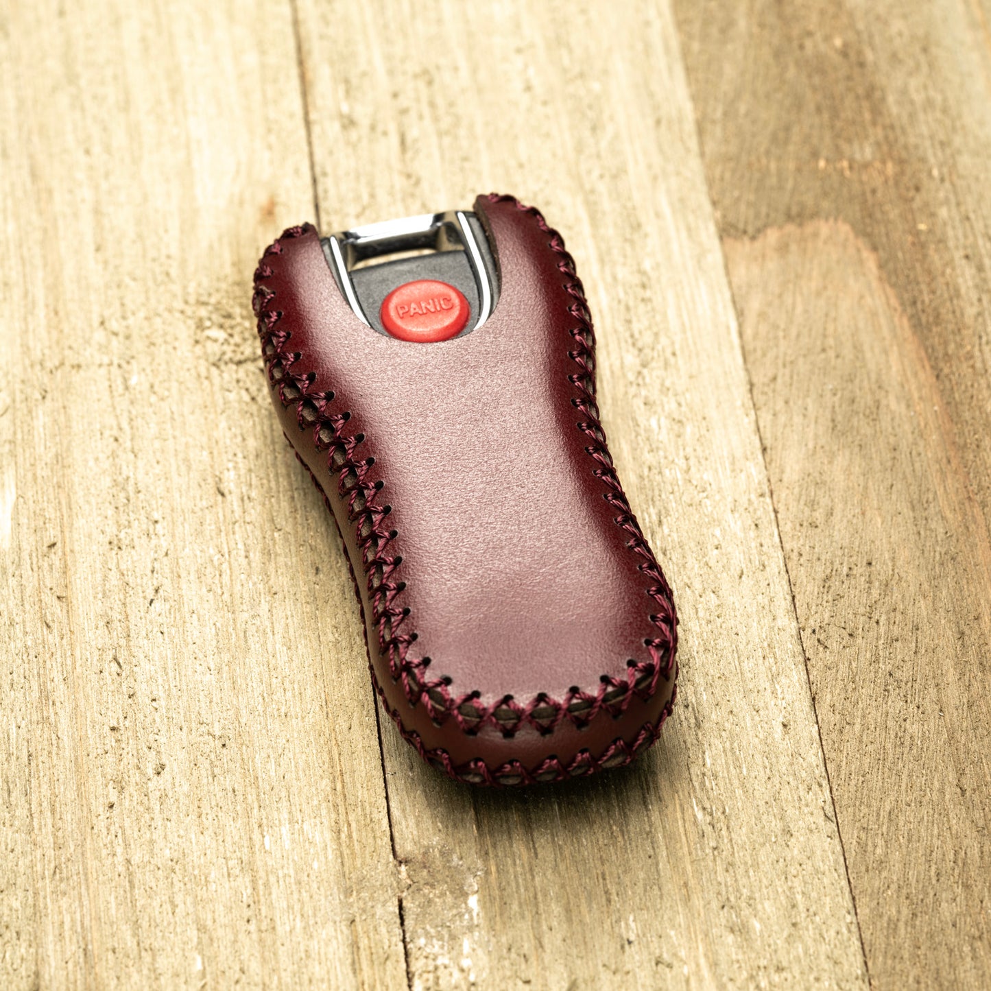 Vitodeco Superior Leather Key Fob Case Compatible for 2020-2025 Porsche Cayenne, Macan, Panamera, 718, 911, 3-Button