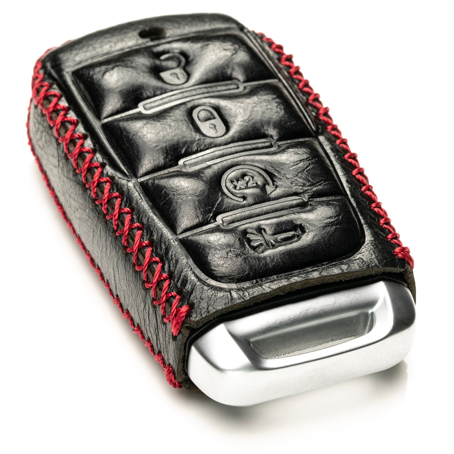 Vitodeco Superior Leather Key Fob Case Compatible for RAM 1500, RAM 2500, RAM 3500 2019-2025, 4-Button