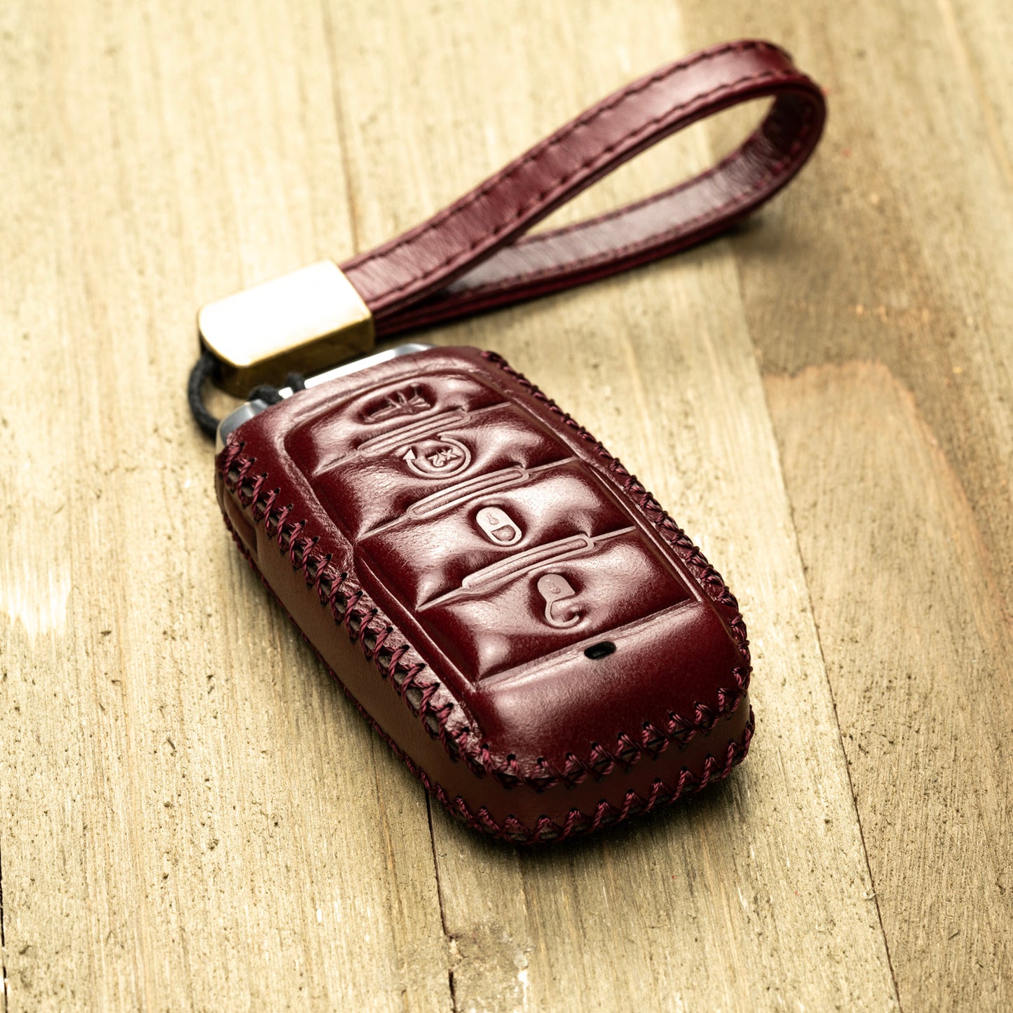 Vitodeco Superior Leather Key Fob Case Compatible for RAM 1500, RAM 2500, RAM 3500 2019-2025, 4-Button