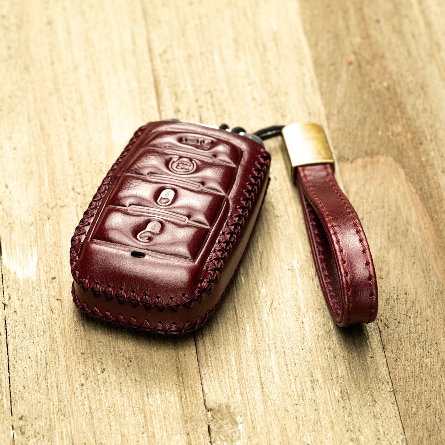 Vitodeco Superior Leather Key Fob Case Compatible for RAM 1500, RAM 2500, RAM 3500 2019-2025, 4-Button