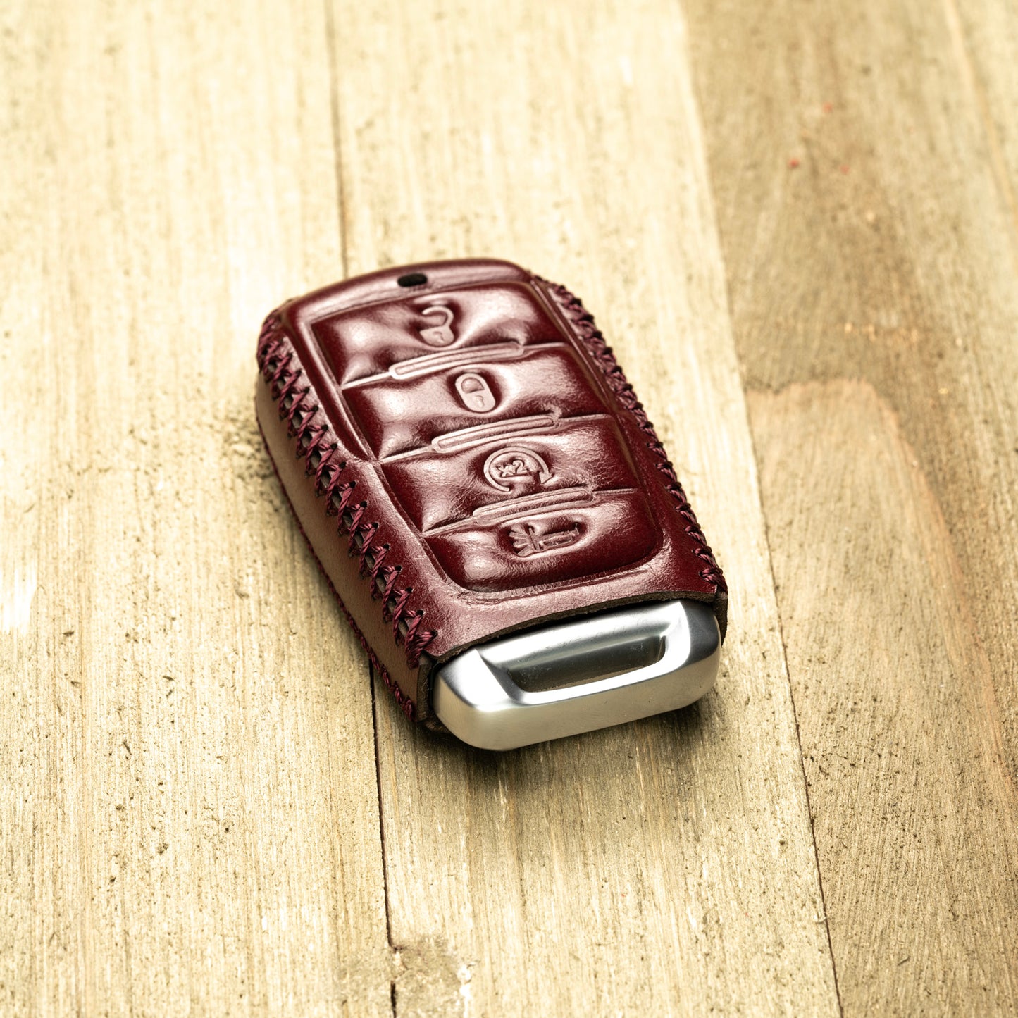 Vitodeco Superior Leather Key Fob Case Compatible for RAM 1500, RAM 2500, RAM 3500 2019-2025, 4-Button