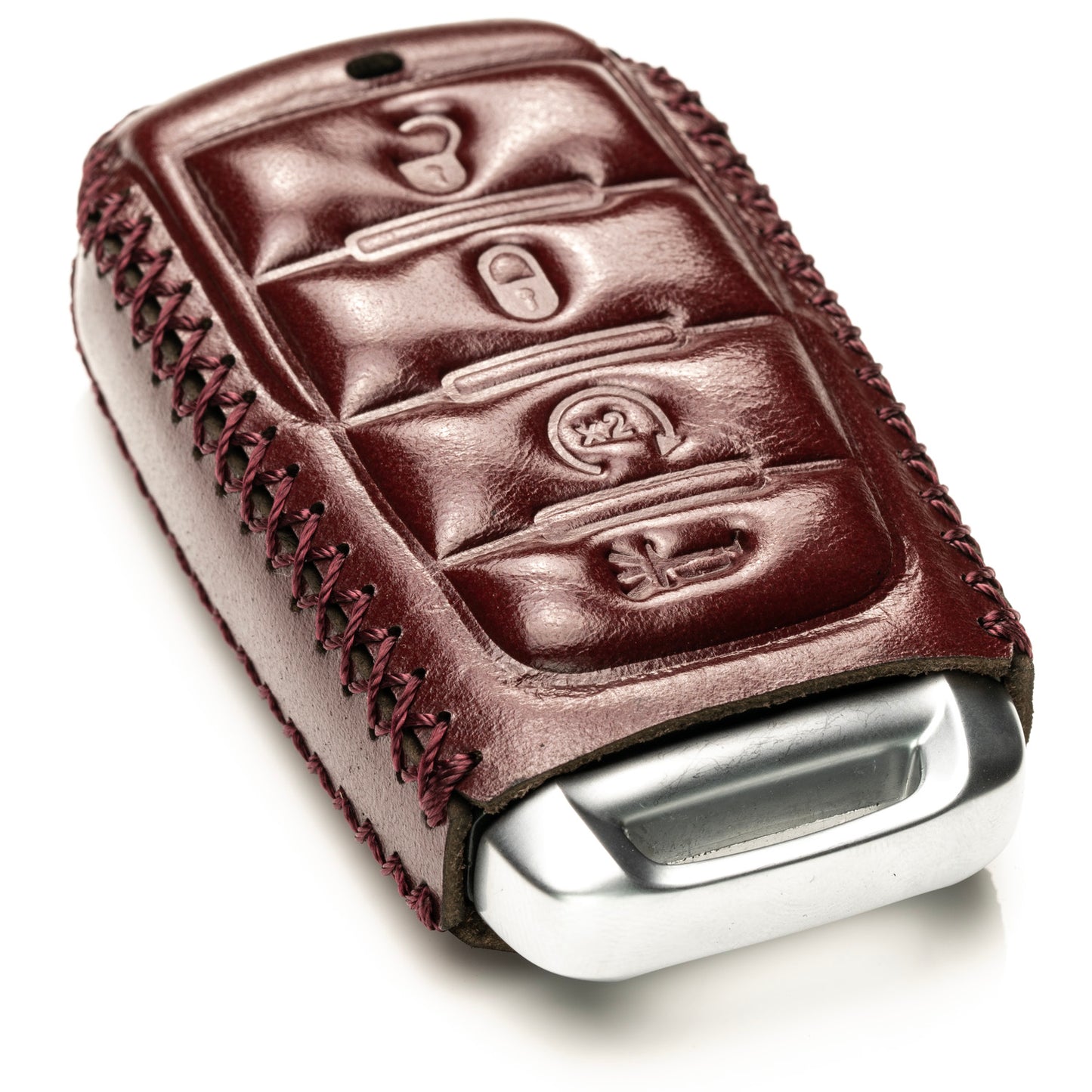 Vitodeco Superior Leather Key Fob Case Compatible for RAM 1500, RAM 2500, RAM 3500 2019-2025, 4-Button