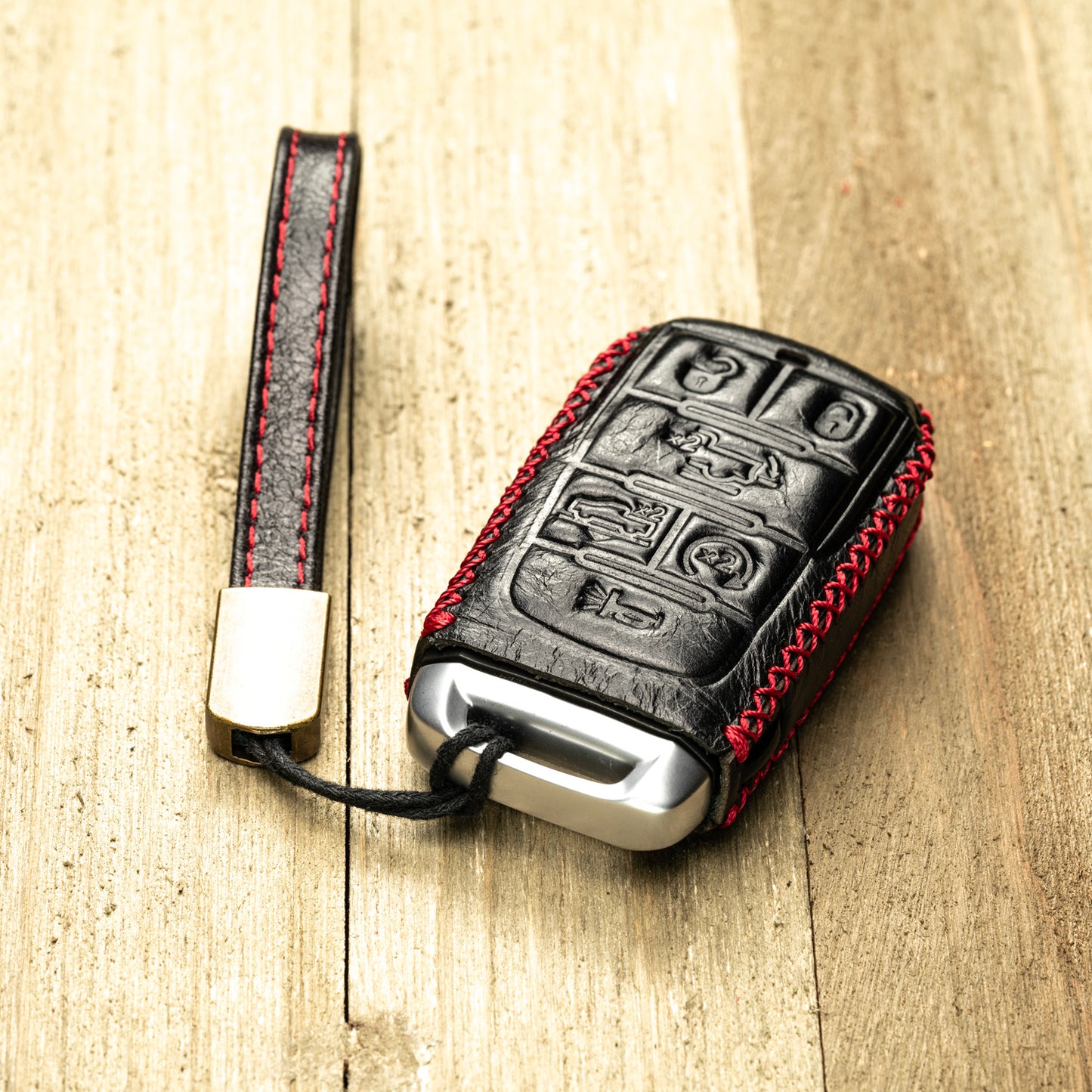 Vitodeco Superior Leather Key fob Case Compatible for RAM 1500, RAM 2500, RAM 3500 2019-2025, 6-Button