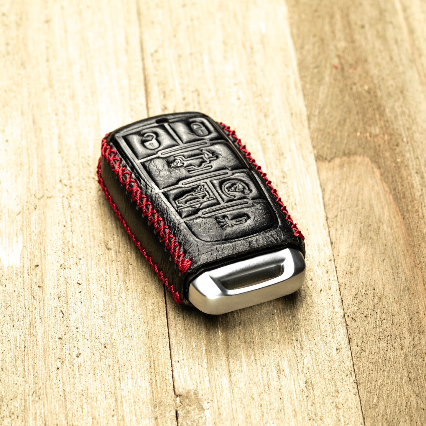 Vitodeco Superior Leather Key fob Case Compatible for RAM 1500, RAM 2500, RAM 3500 2019-2025, 6-Button