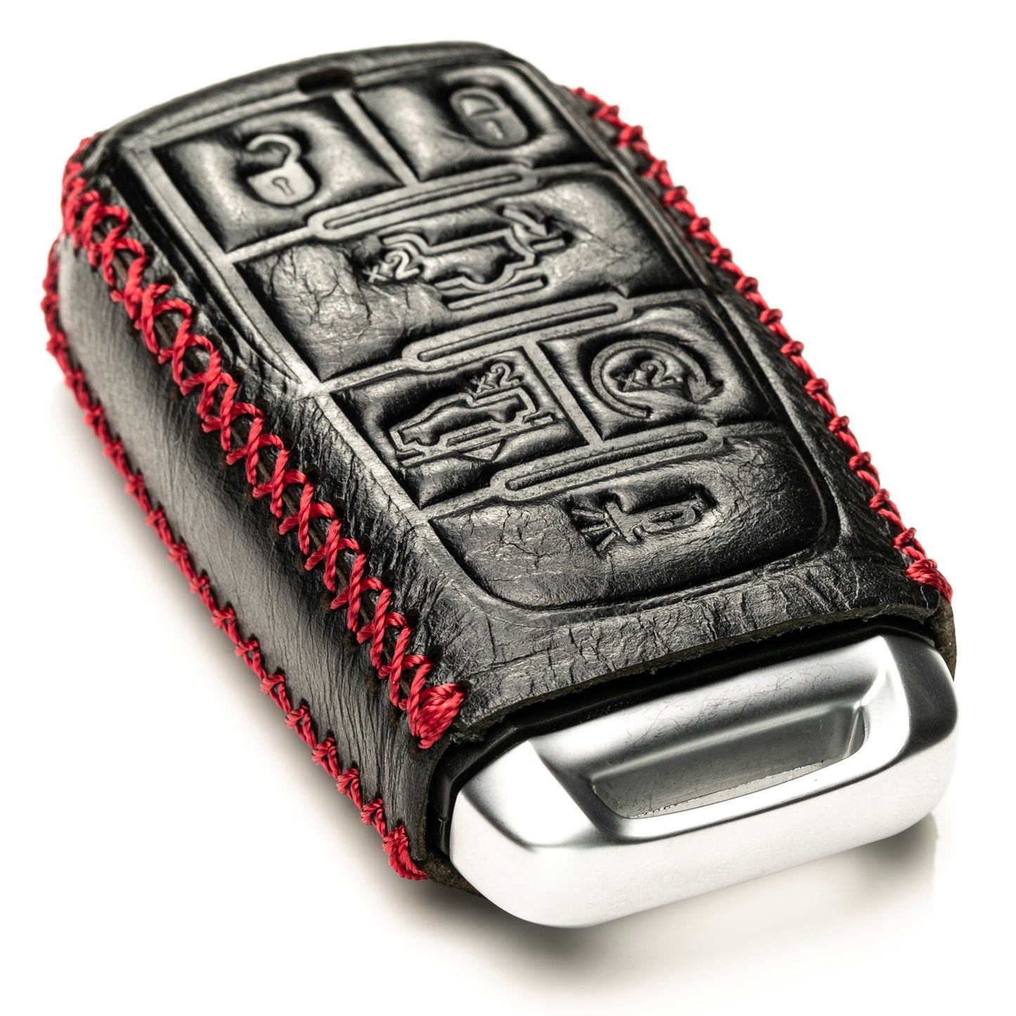 Vitodeco Superior Leather Key fob Case Compatible for RAM 1500, RAM 2500, RAM 3500 2019-2025, 6-Button